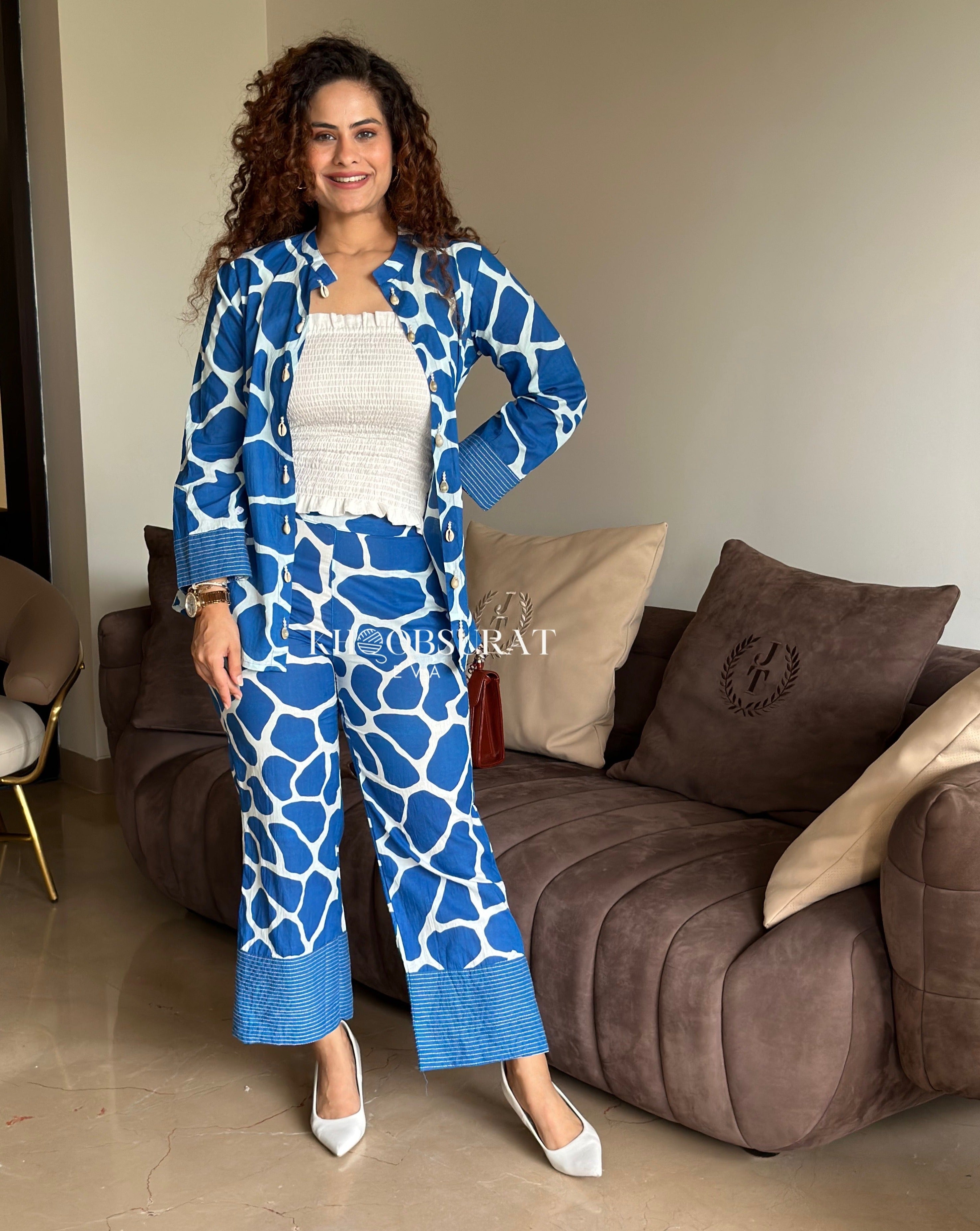 Blue Bliss Printed 3-Piece Set