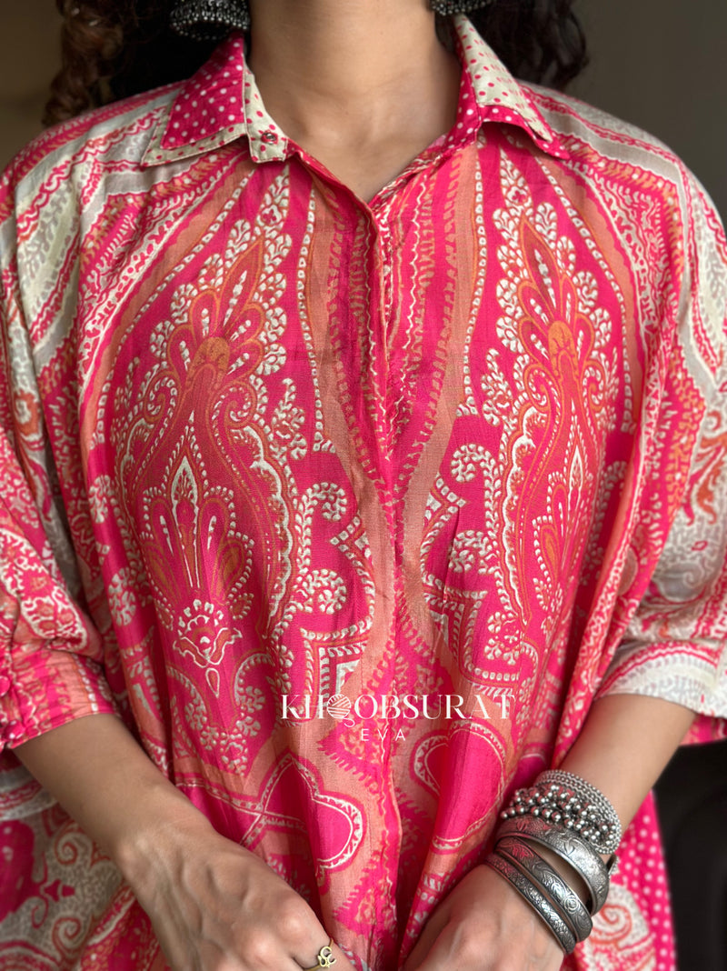 Beauty In Pink Kaftan Coord Set