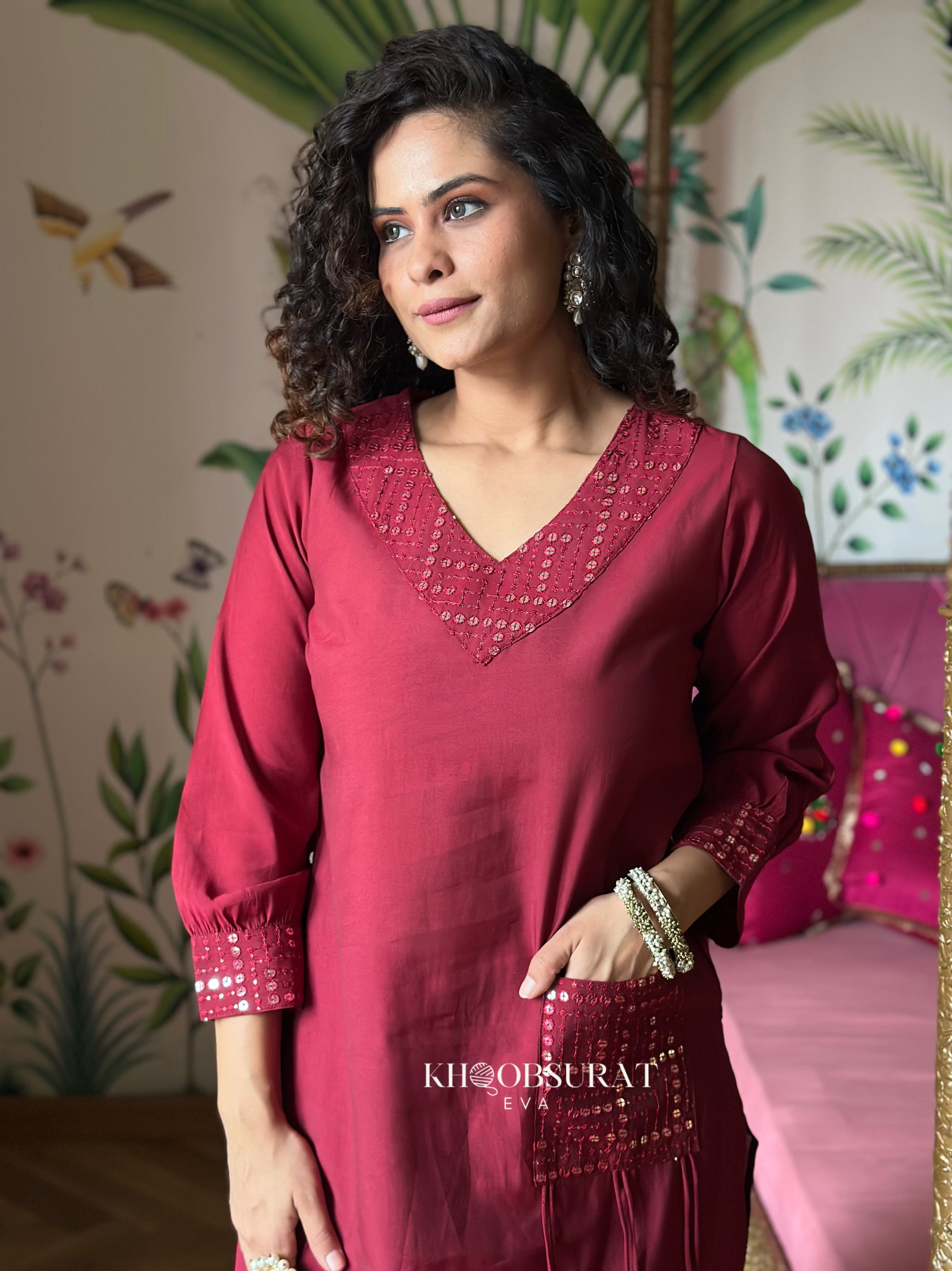 Festive Vibes Red Kurta Set