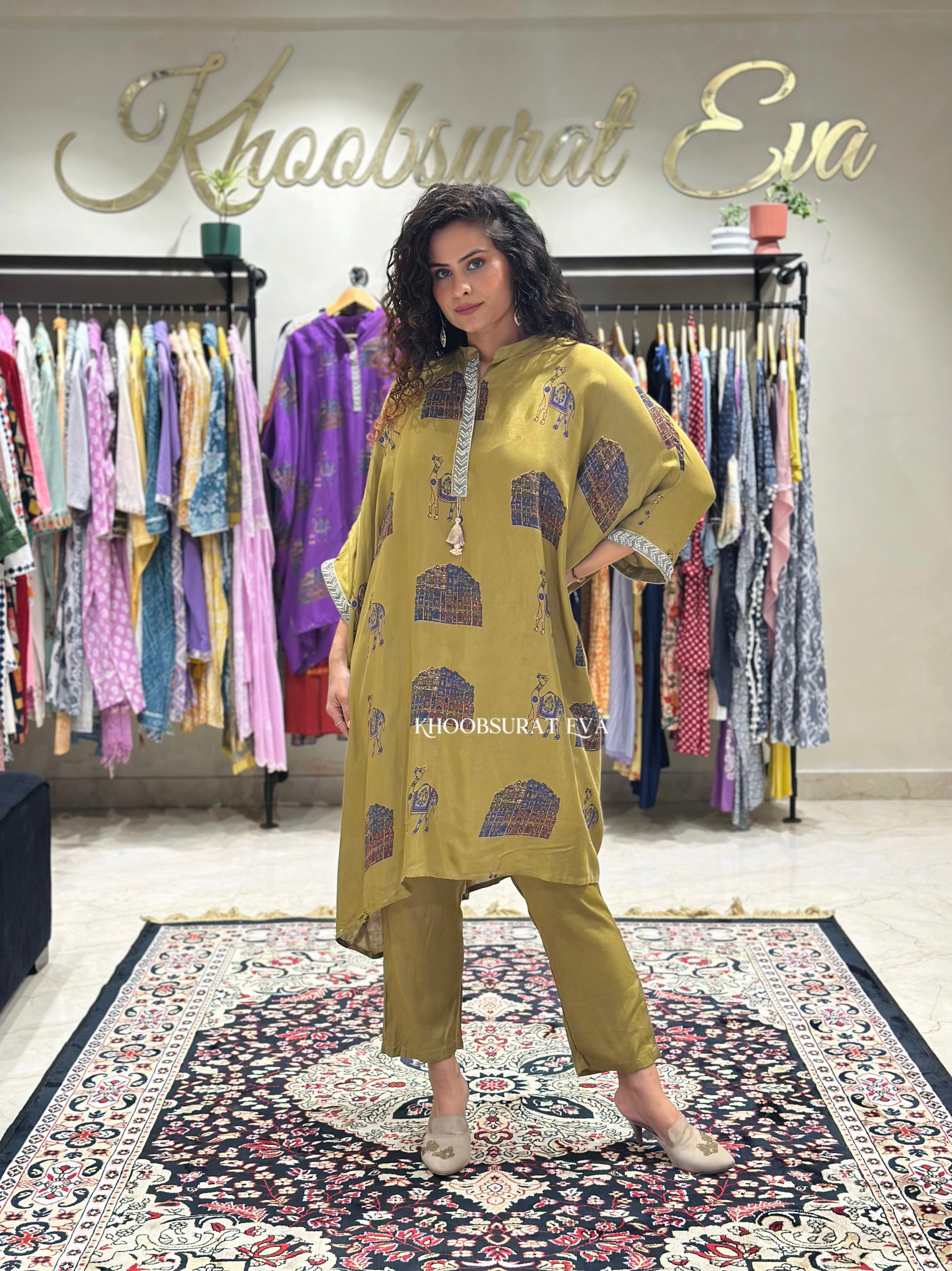 Beauty Jaipur Kaftan Tunic CoOrd Set