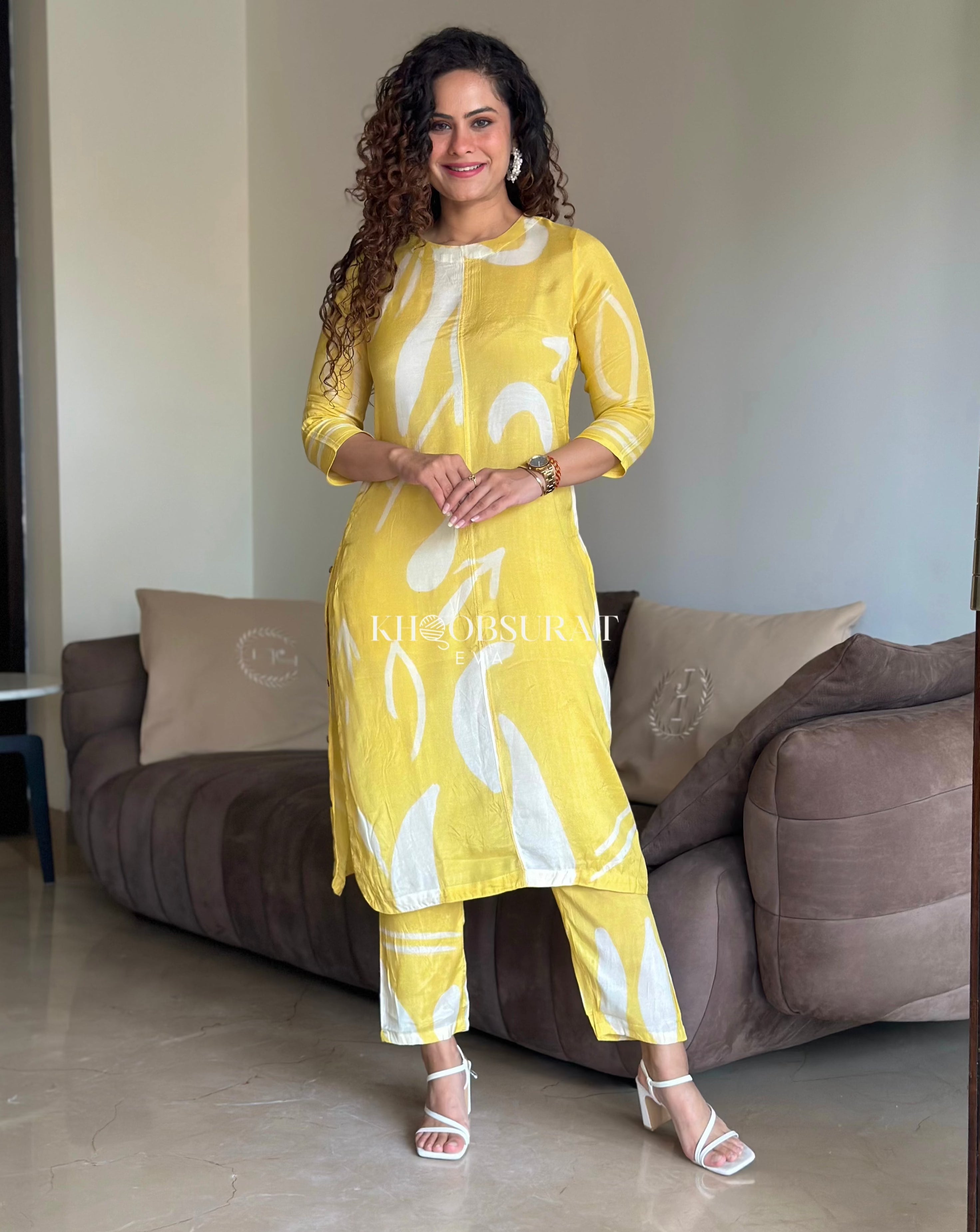 Golden Glow Yellow Kurta Set 