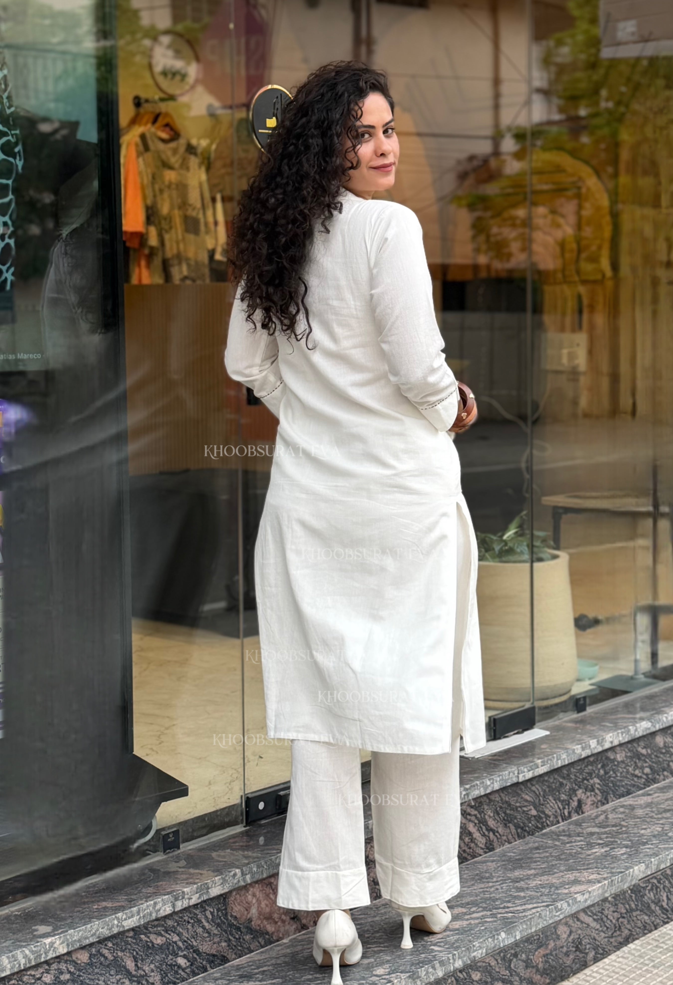 SUKOON WHITE KURTA SET