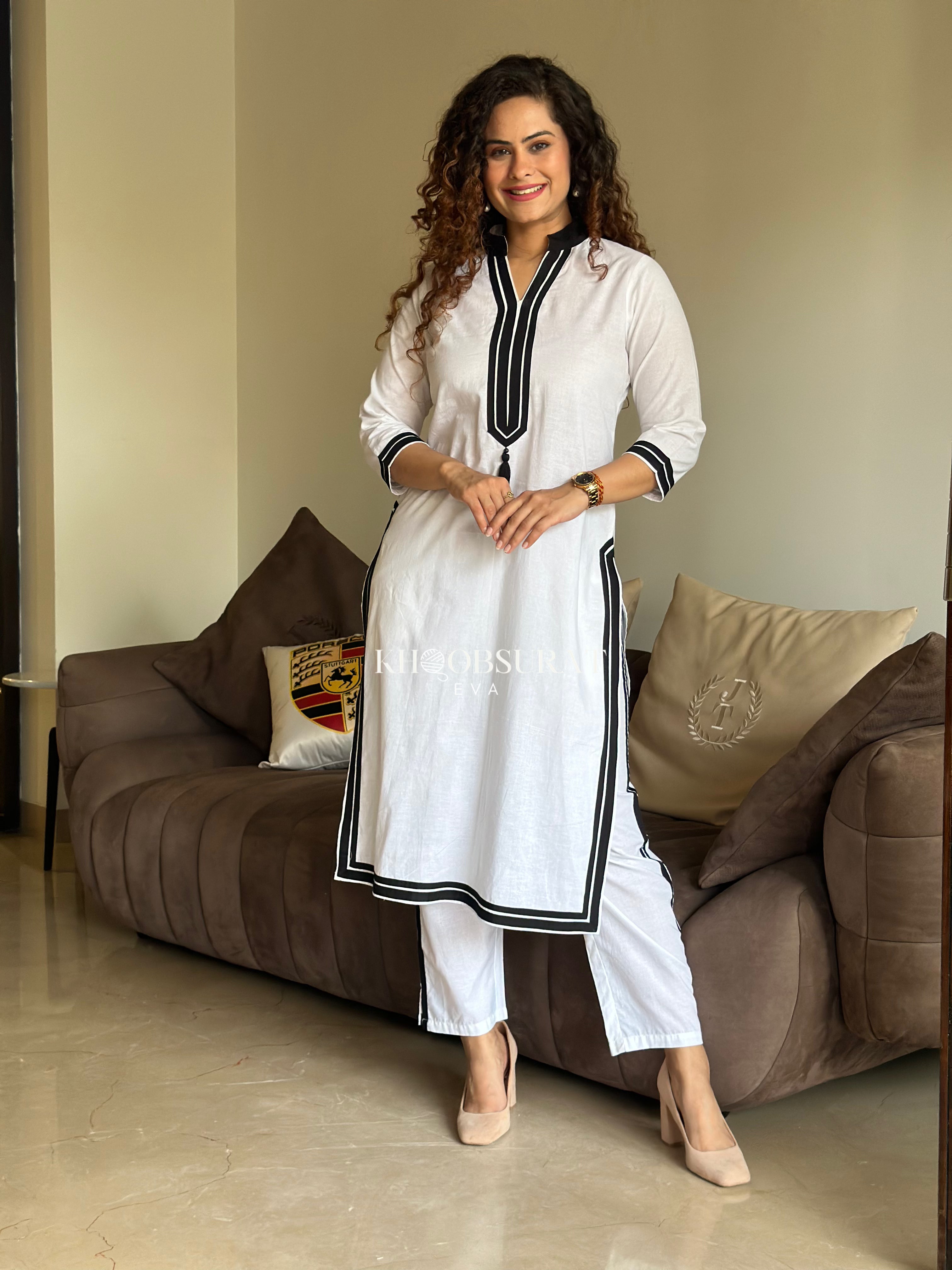 Noor White kurta set