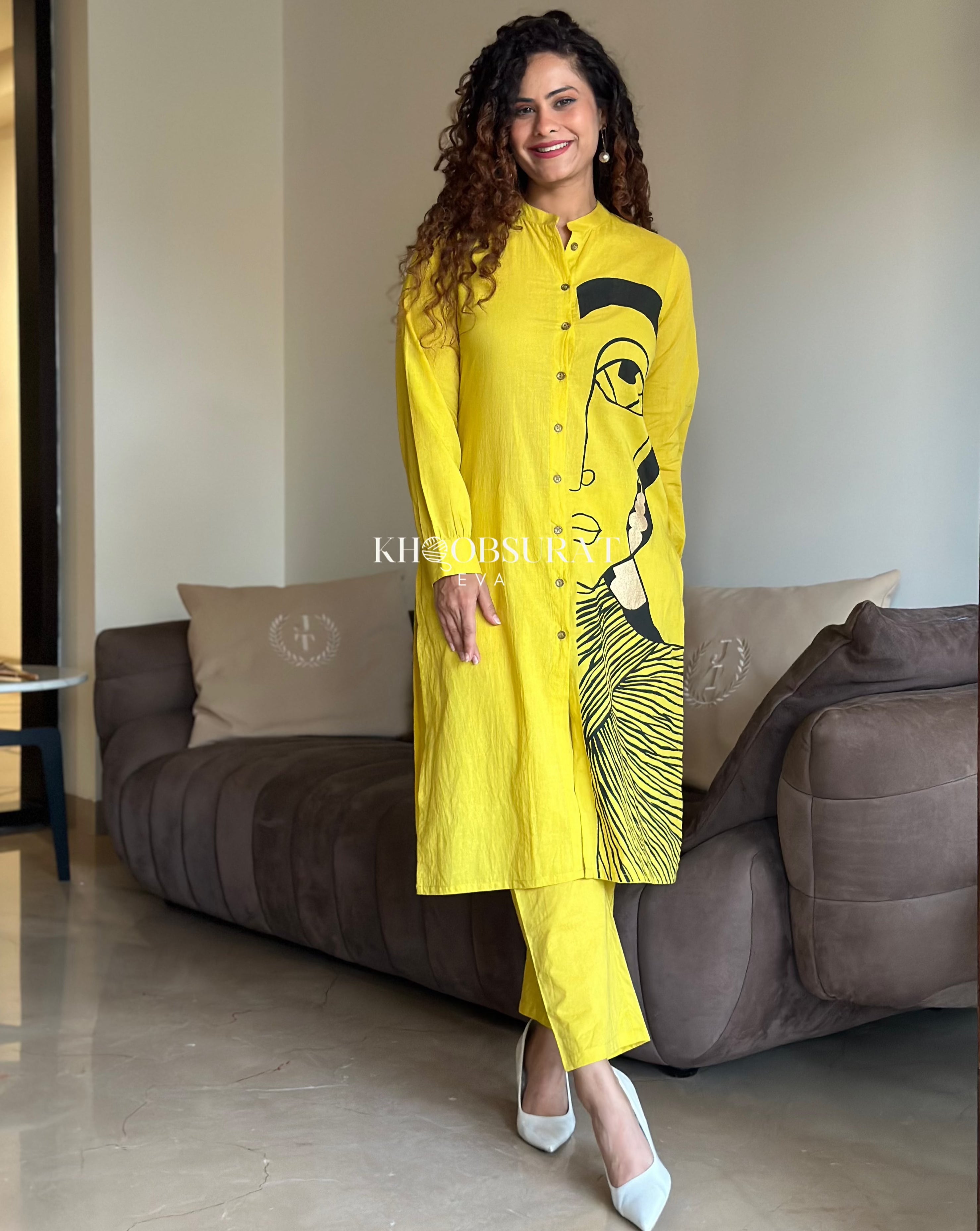 Sun Kissed Style Yellow Kurta Set