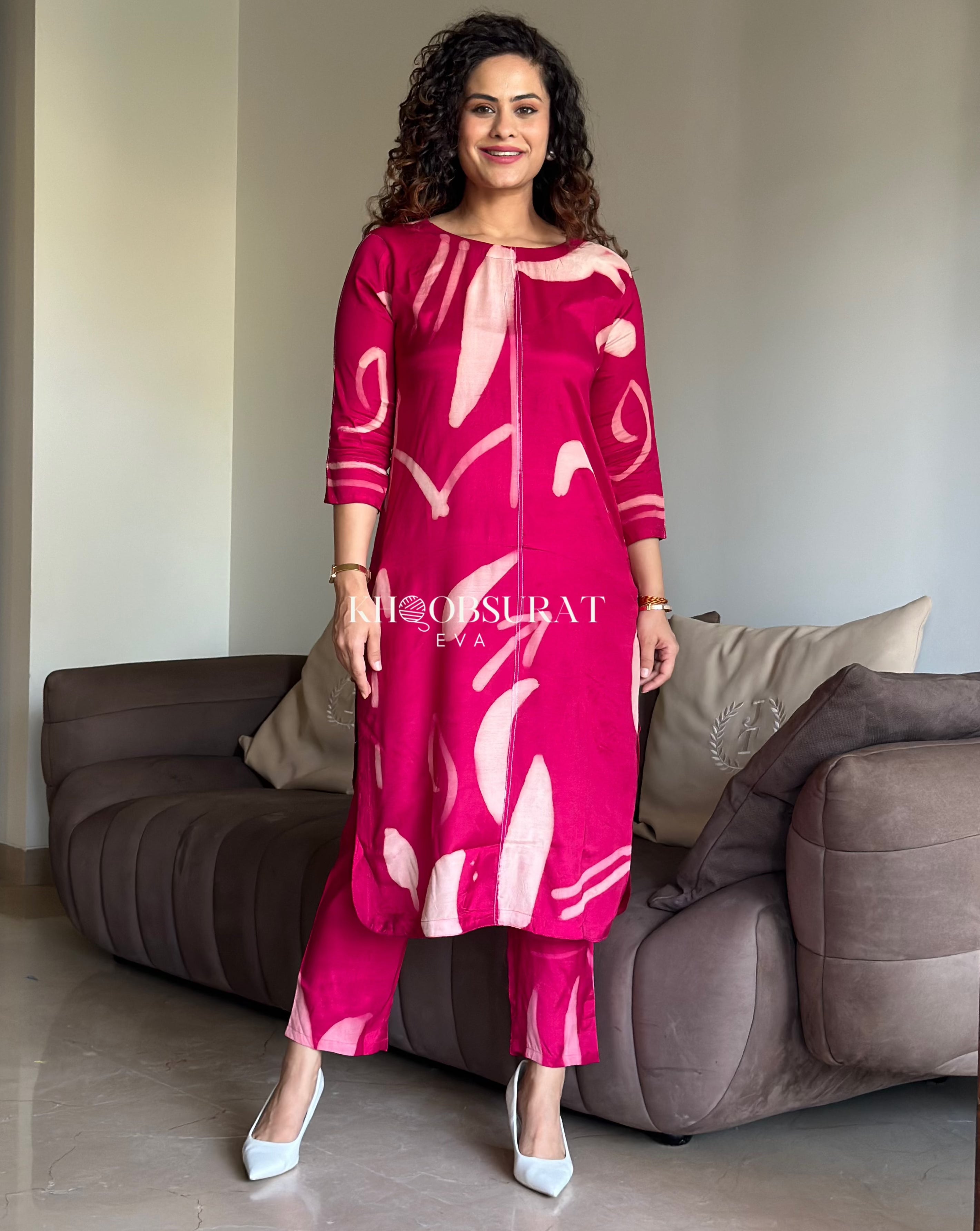  Rani Rose Pink Kurta Set