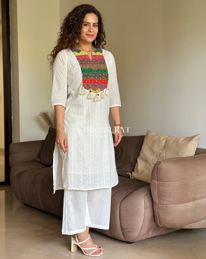 Bohemian Bliss White Kurta Set