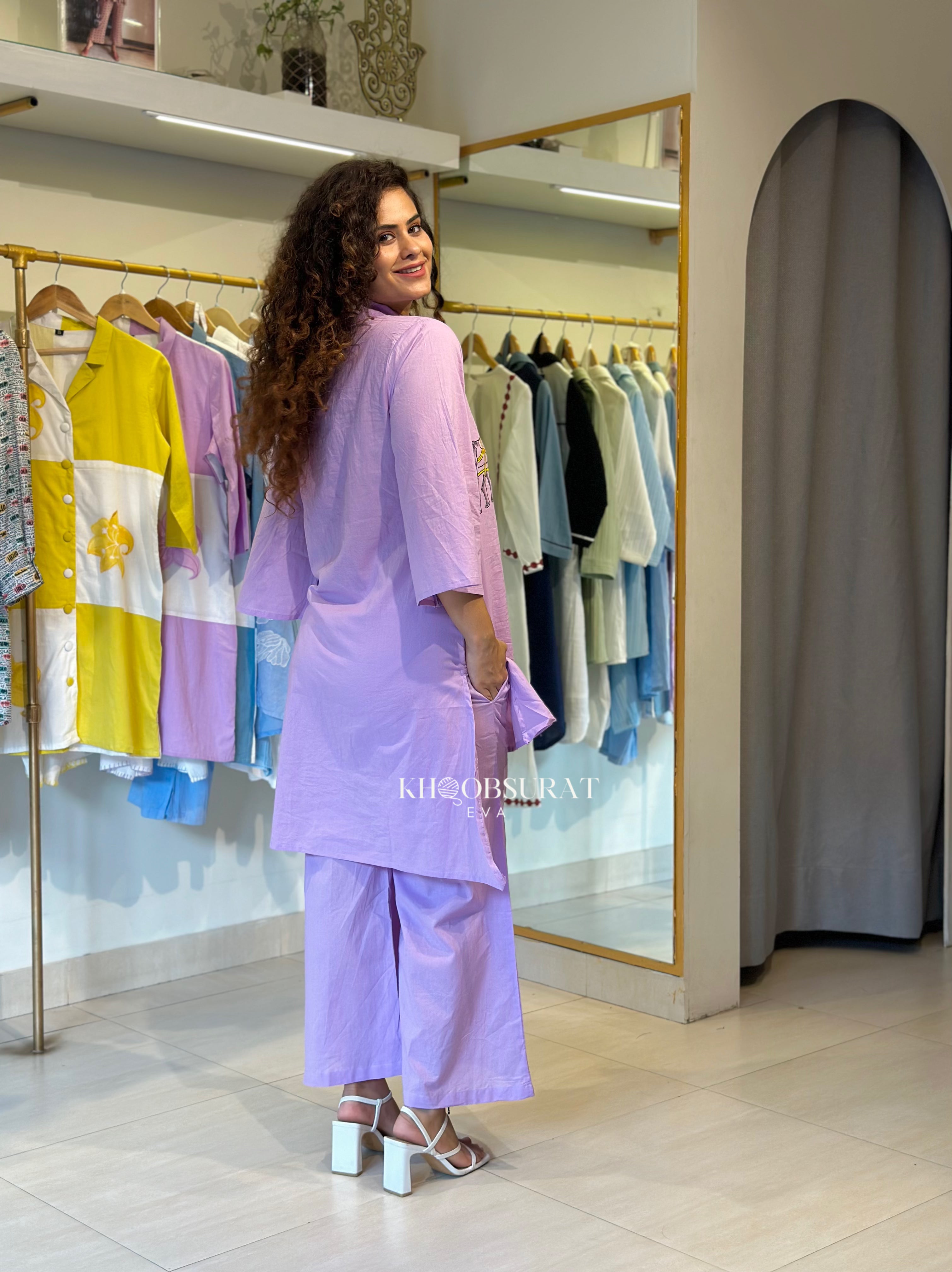 Picnic Perfect Purple Kurta Set