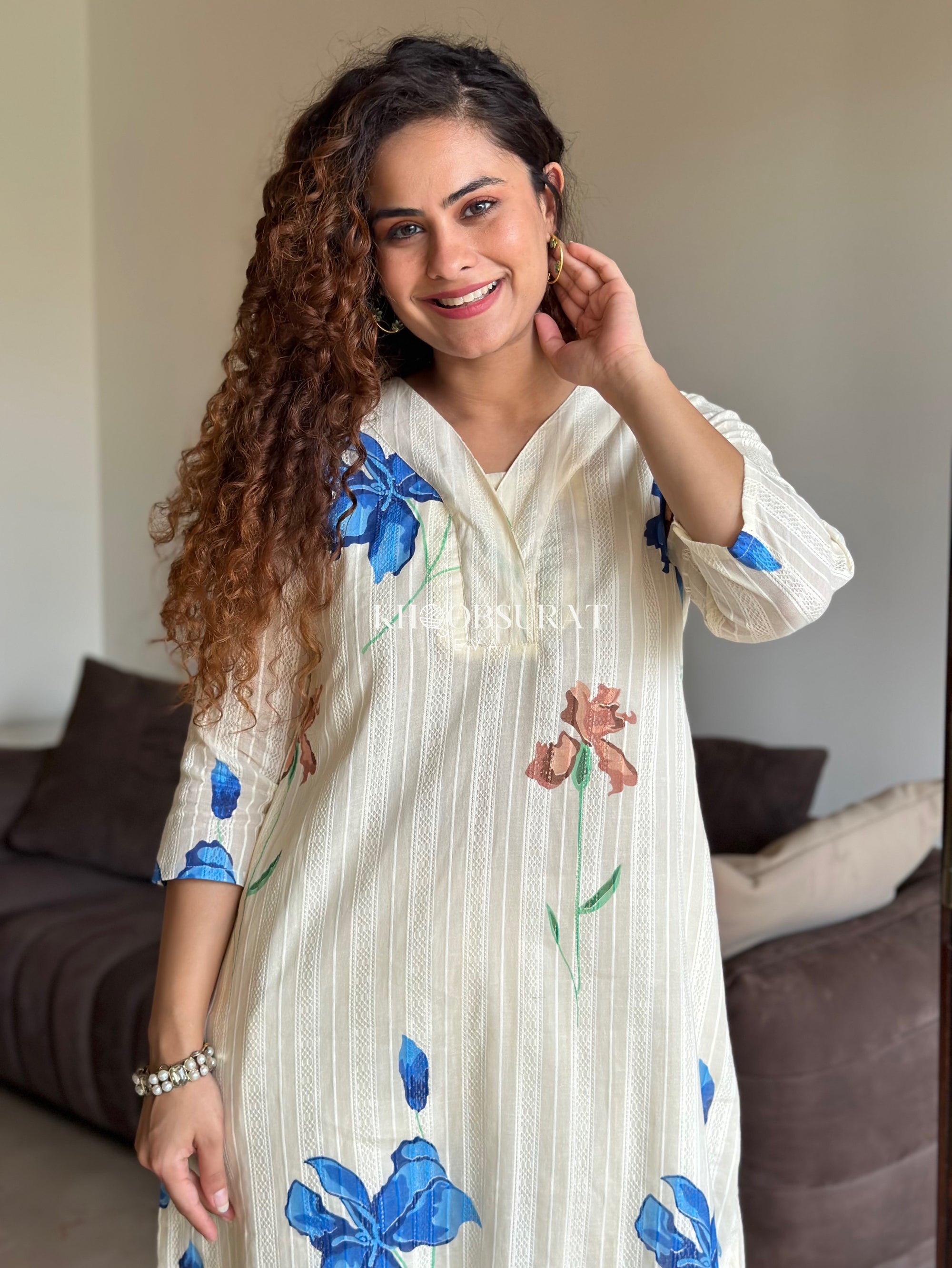 Blooming Sunrise Straight Kurta Set With Dupatta