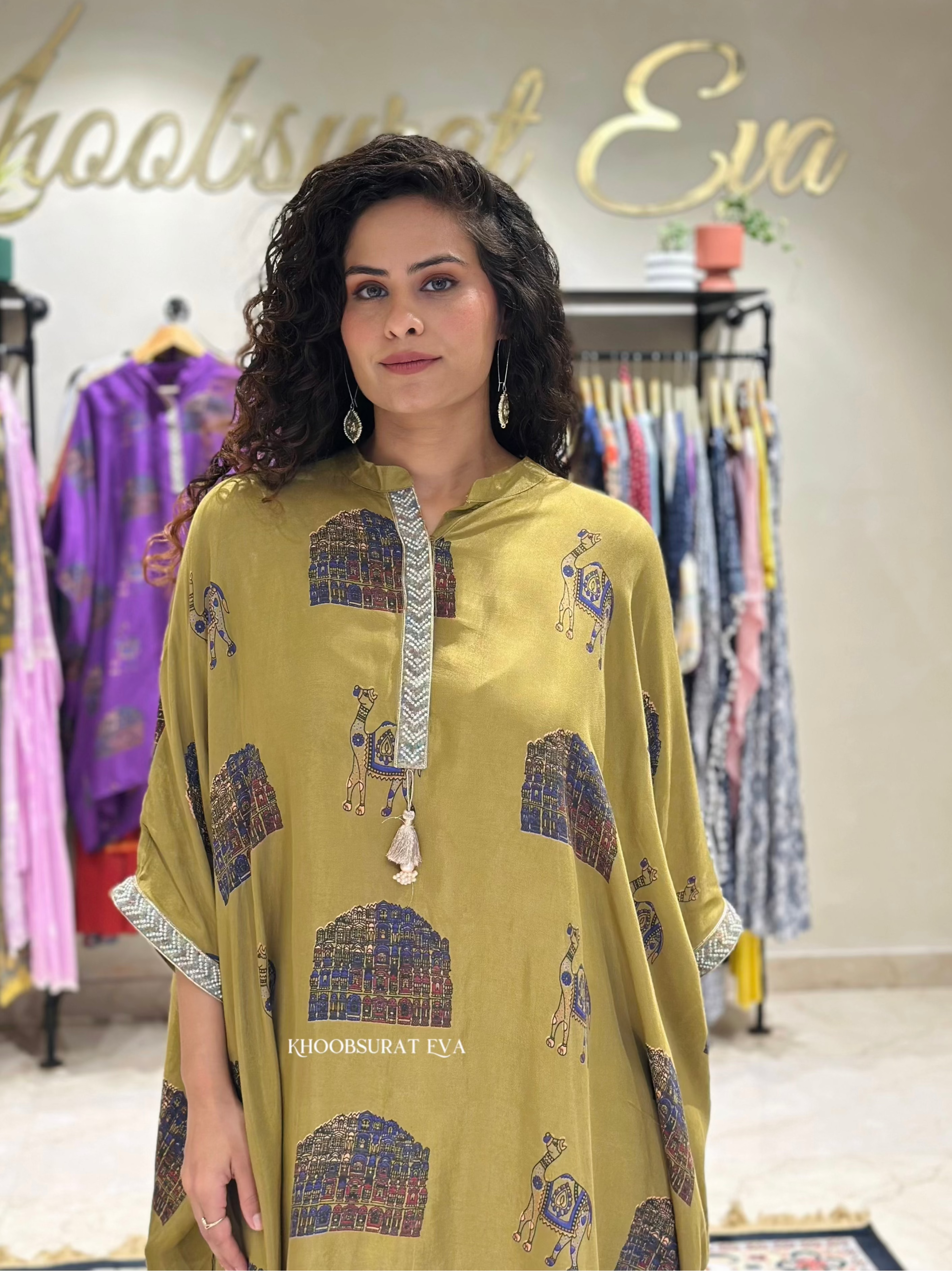 Beauty Jaipur Kaftan Tunic CoOrd Set