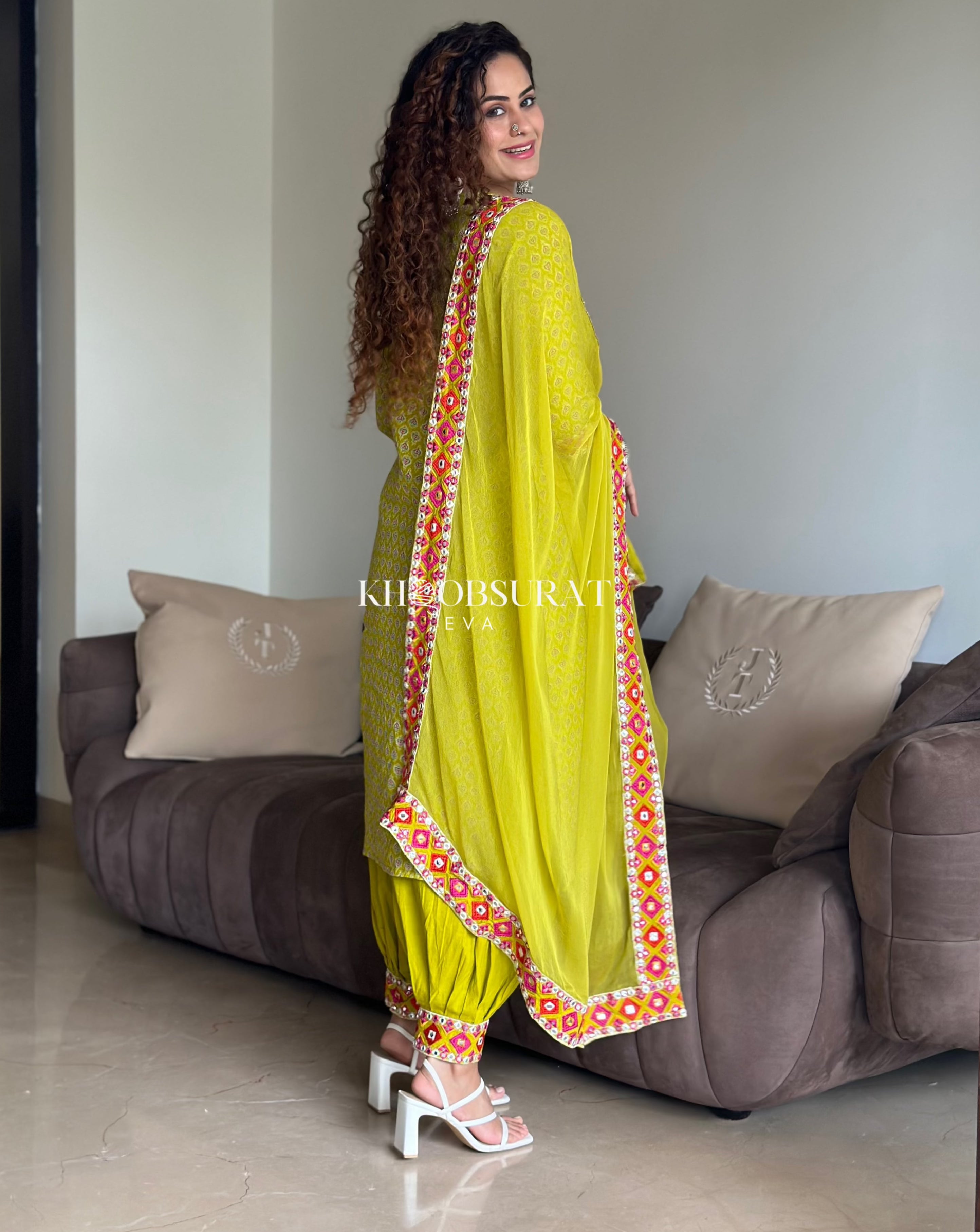 Kalki fashion Kurta With Afghani Salwar 