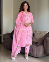 Pretty In Pink Cotton Kurta Suit Set