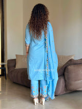 Blue Breeze Cotton Kurta Suit Set