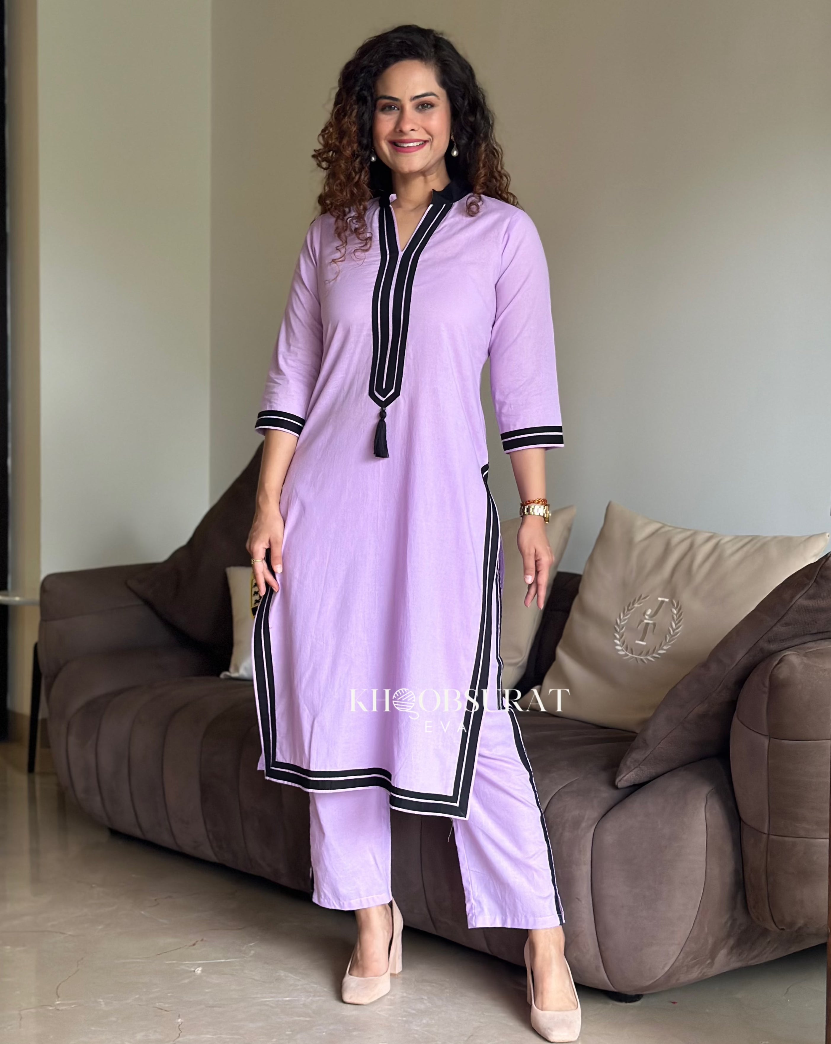 Cool Comfort Purple Kurta Set