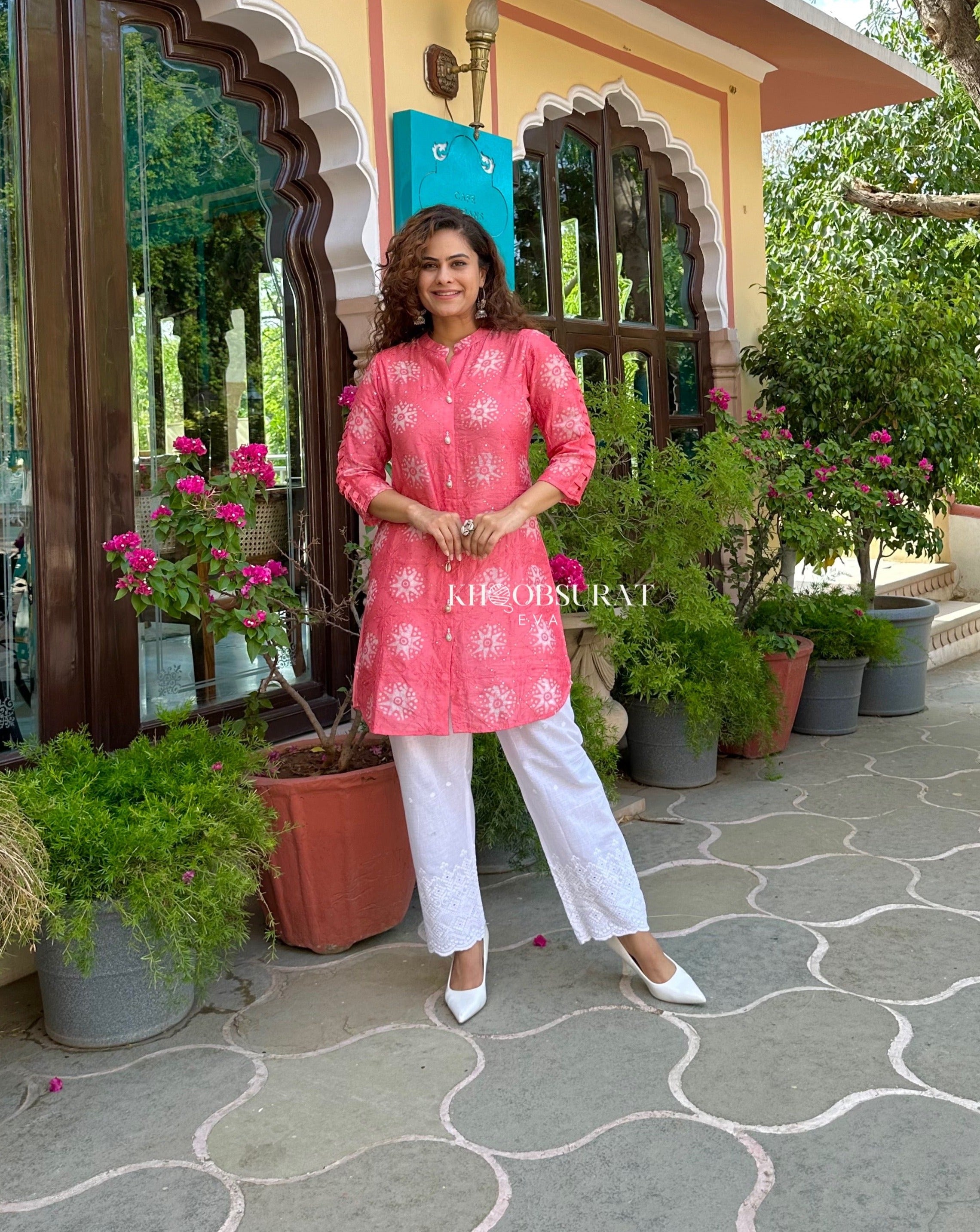 Fuschia Pink Festive Co-Ord Set - KHOOBSURAT EVA 