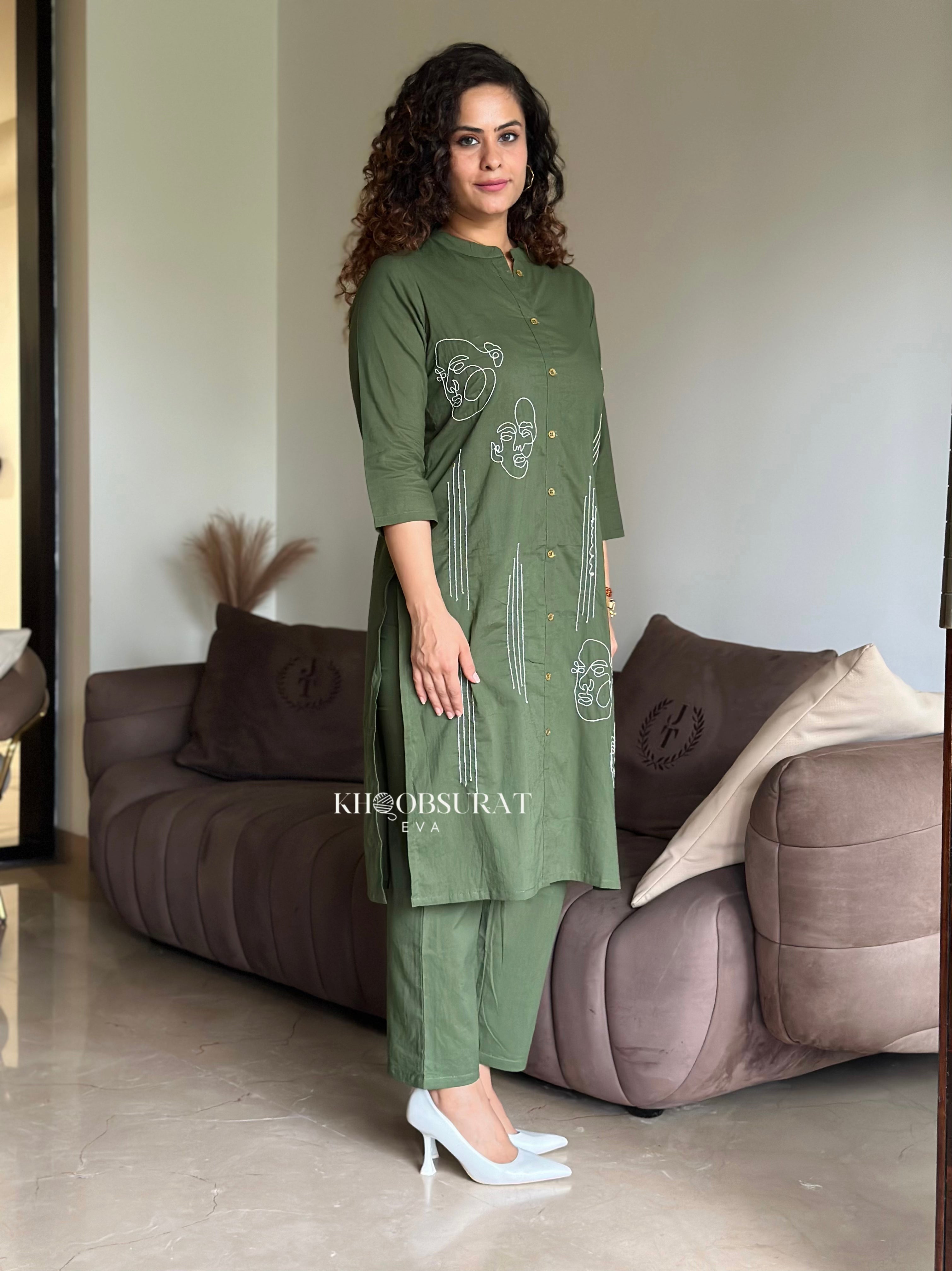 City Chic Green Kurta Set