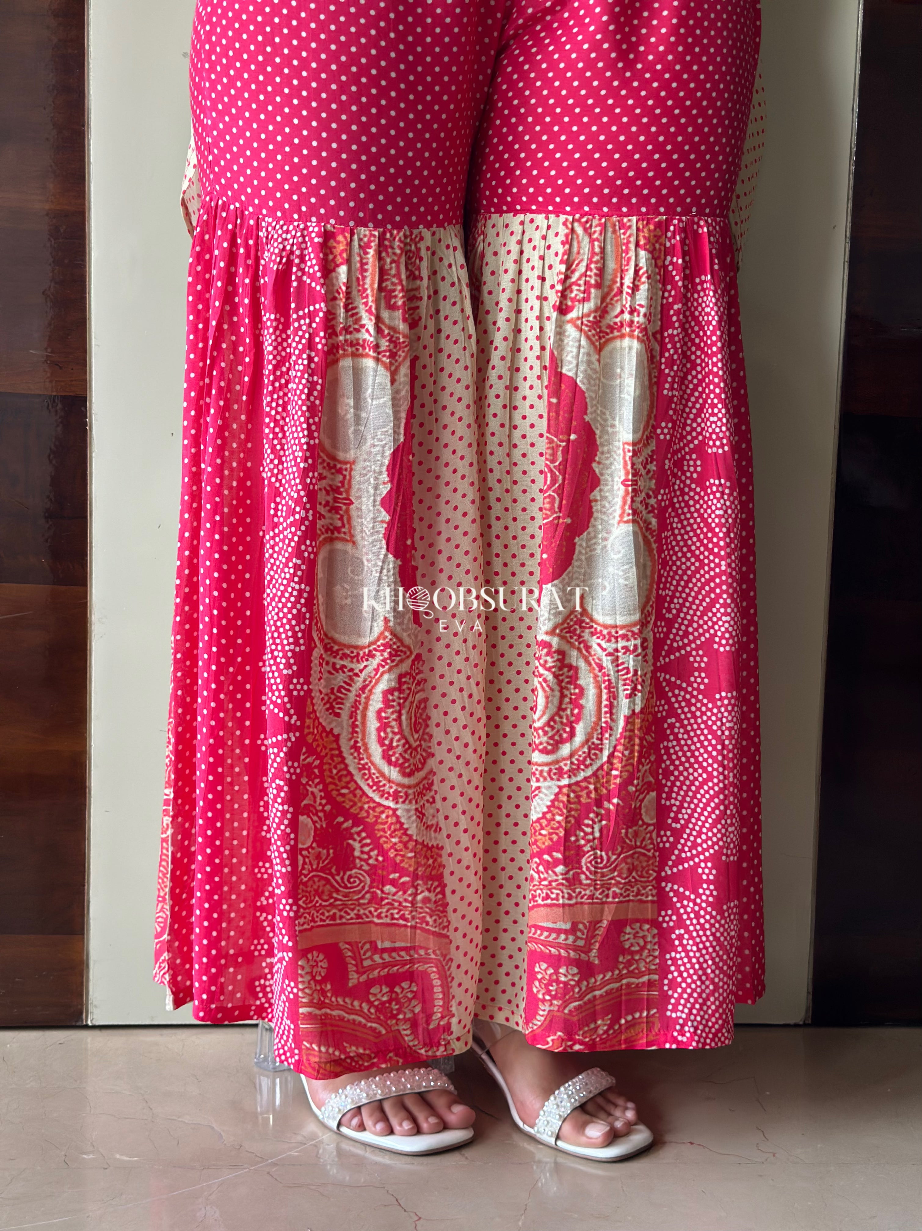 Beauty In Pink Kaftan Coord Set