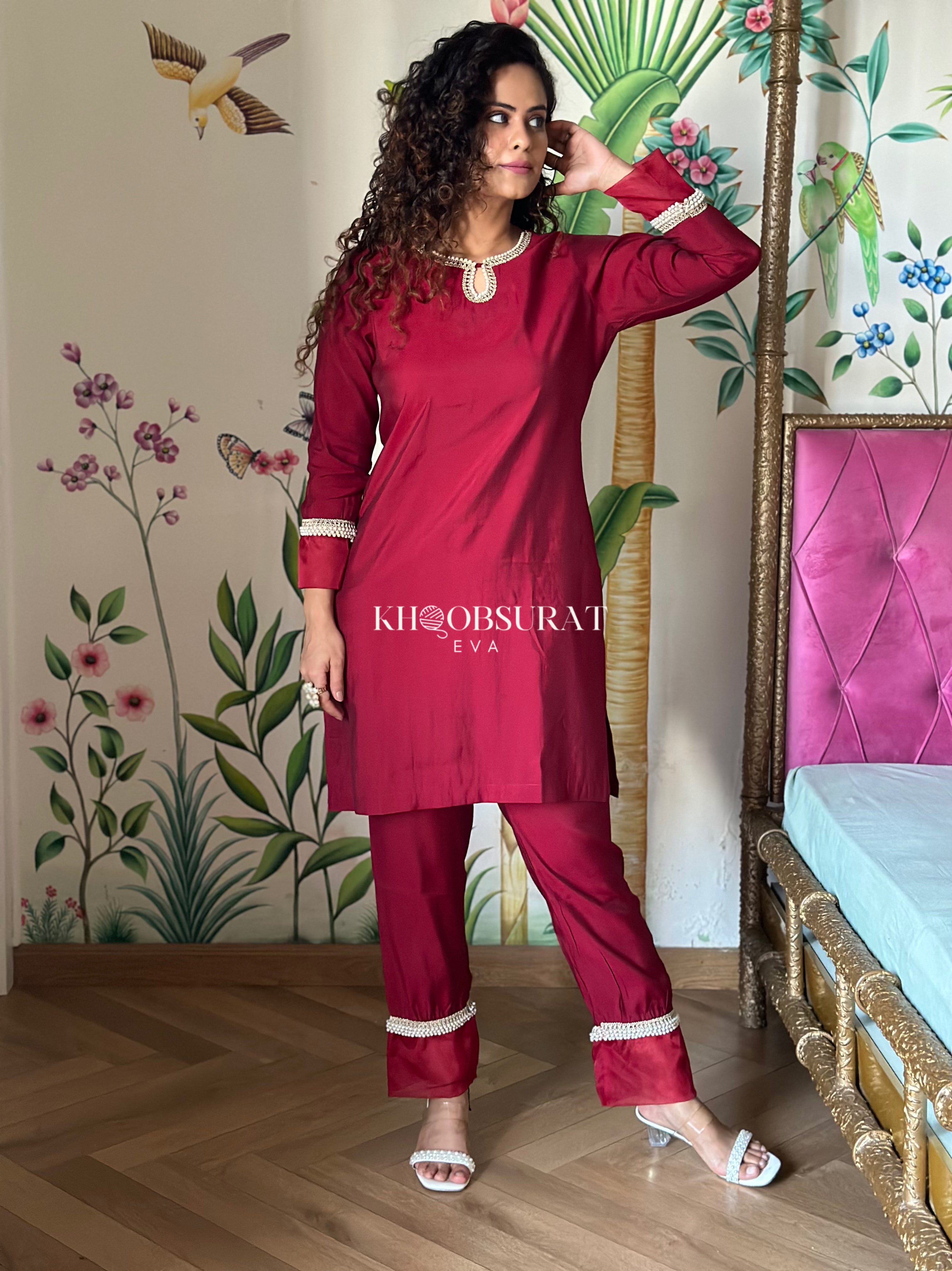 Indian Wedding Red Kurta Set