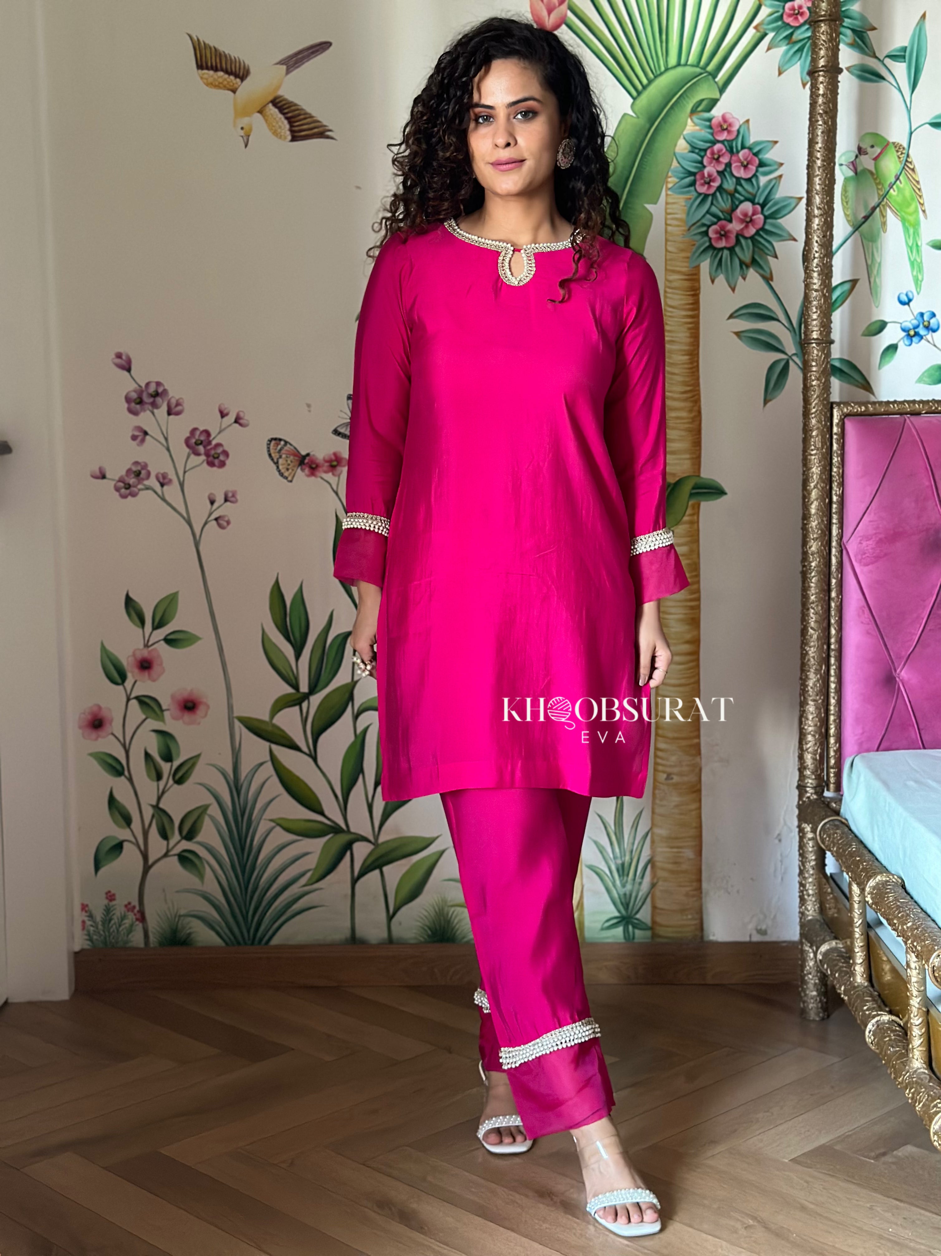 Kareena Beauty Pink Kurta Set