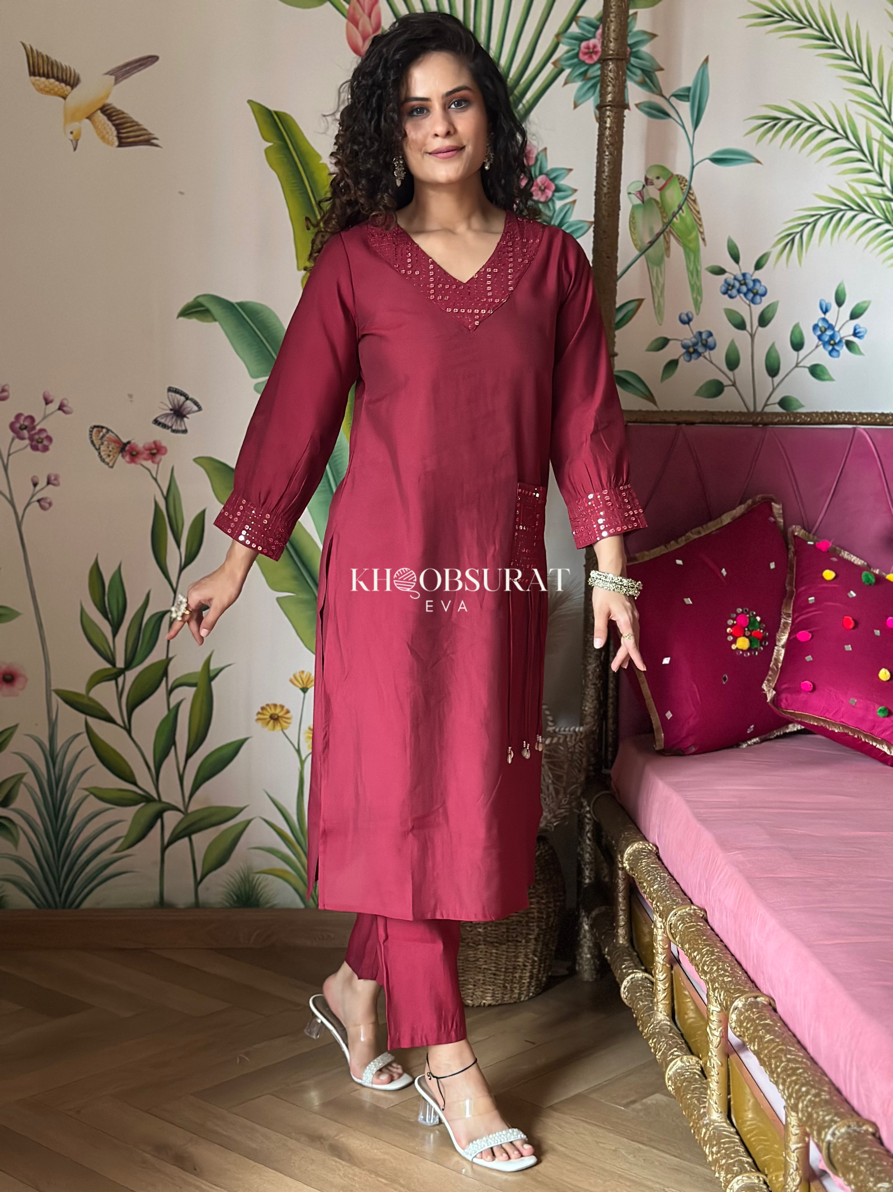 Festive Vibes Red Kurta Set