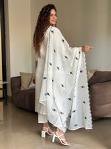 Biba White Kurta Suit Sets For Woman