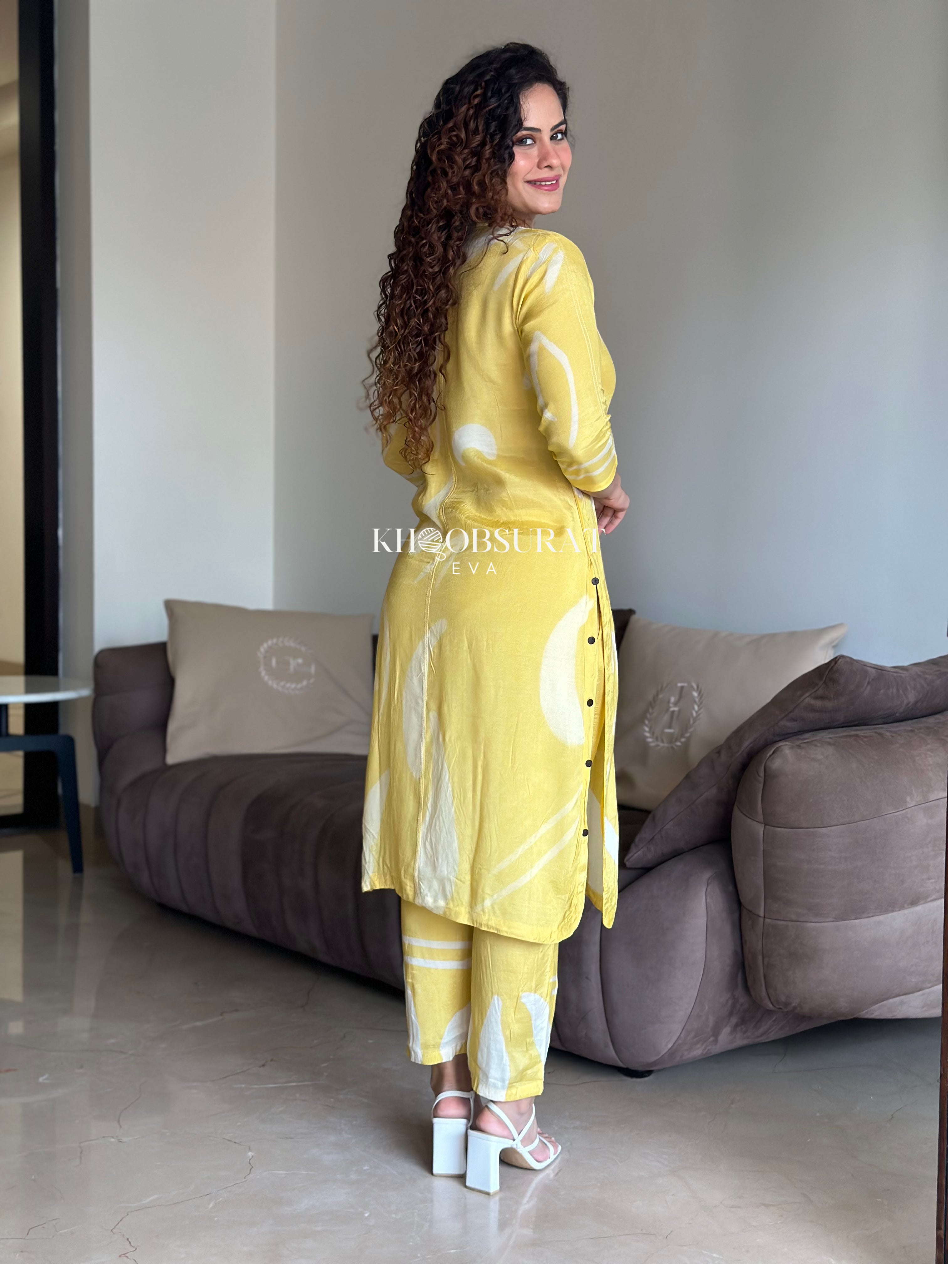 Golden Glow Yellow Kurta Set 