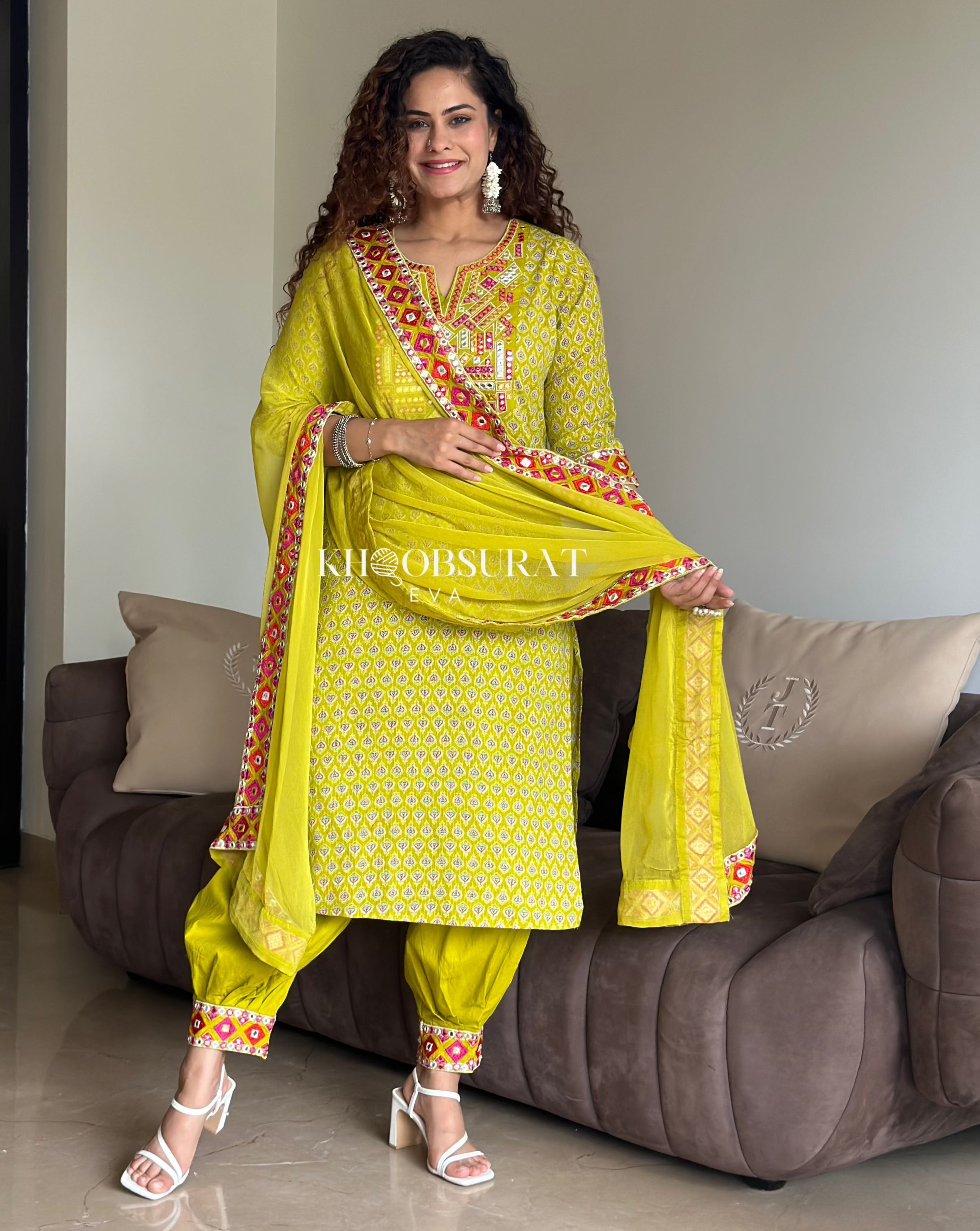 Kalki fashion Kurta With Afghani Salwar 