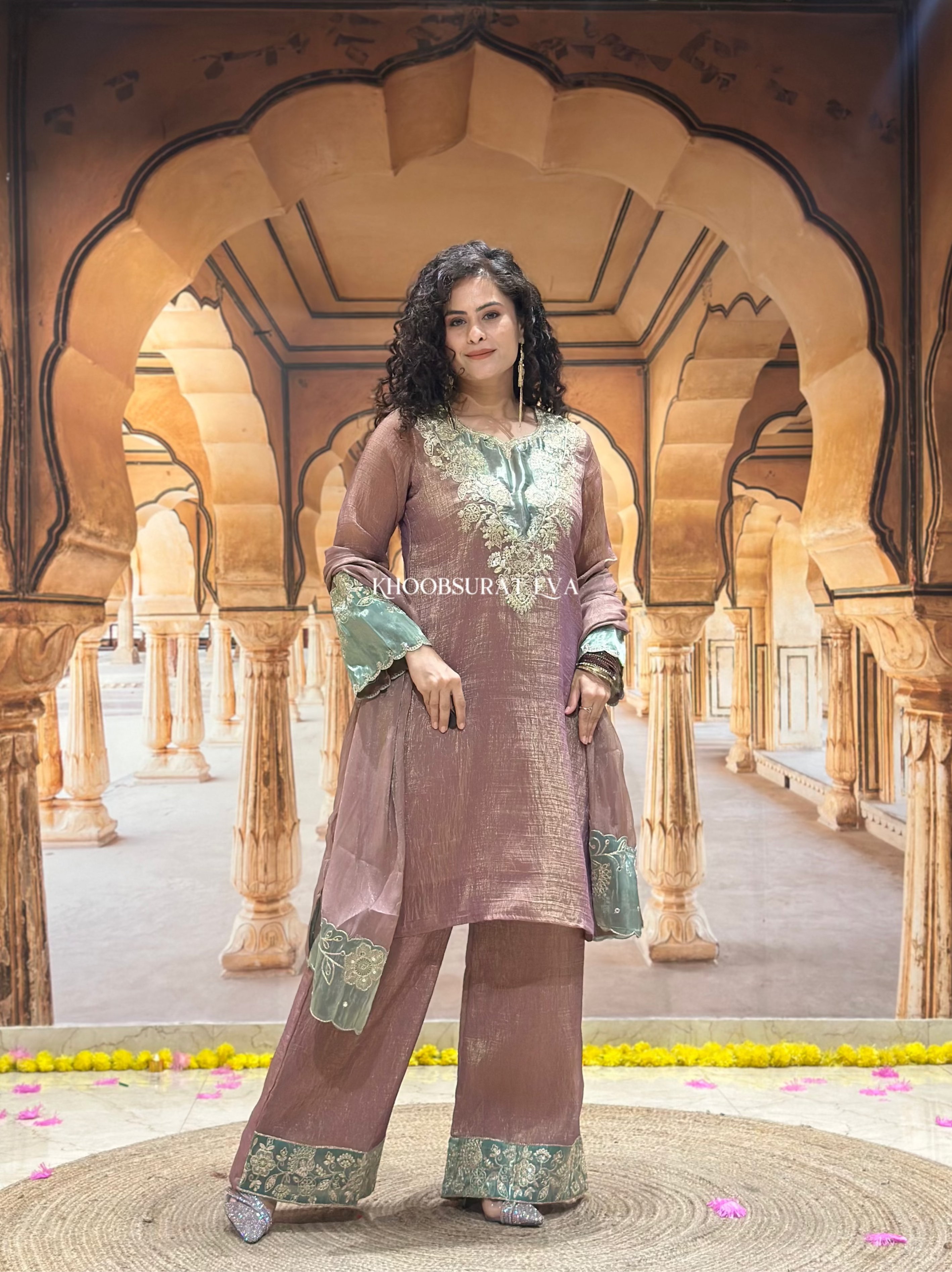 Bridal Beauty Rose Suit Set