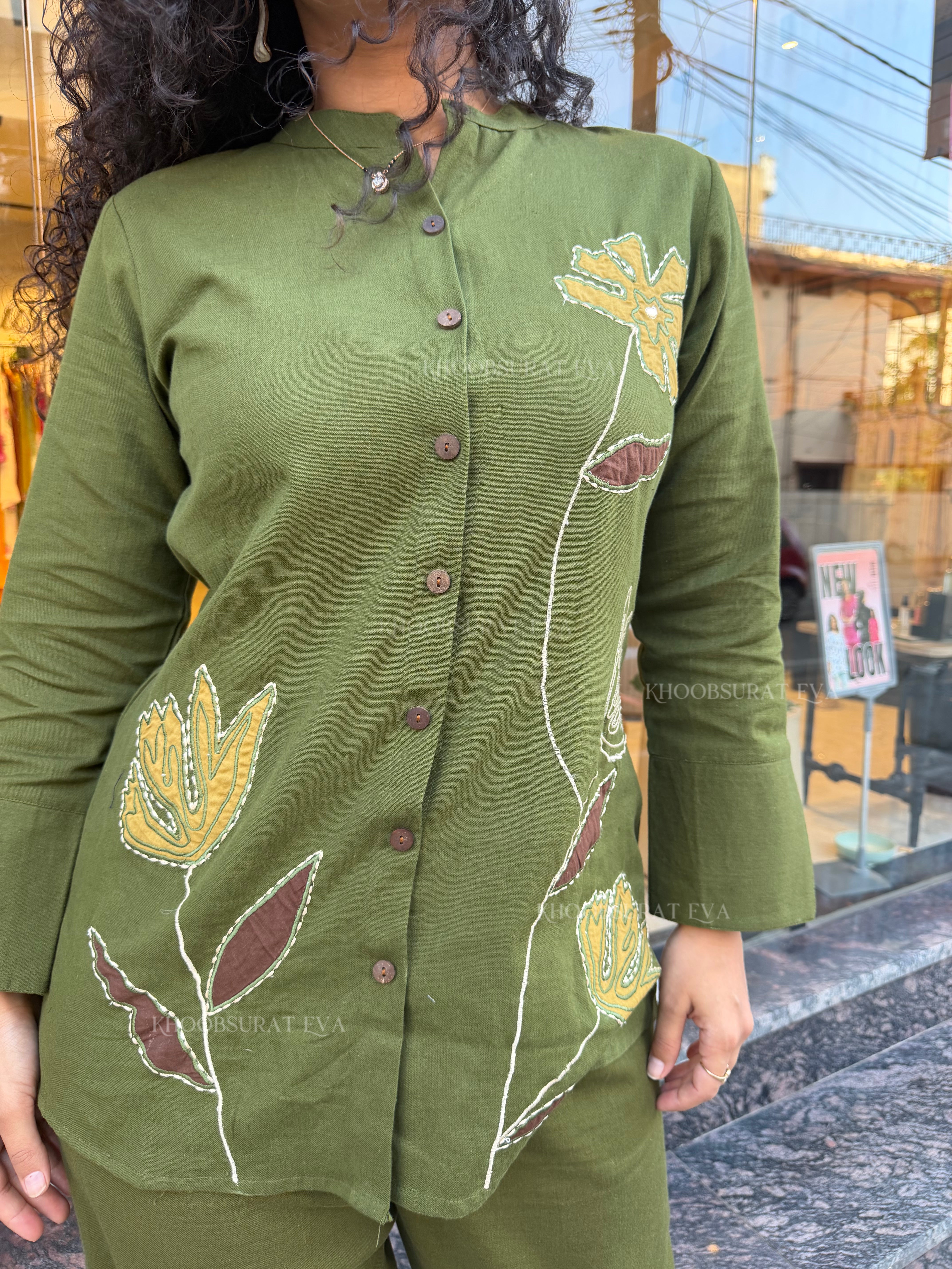 SOFIA GREEN COORD SET