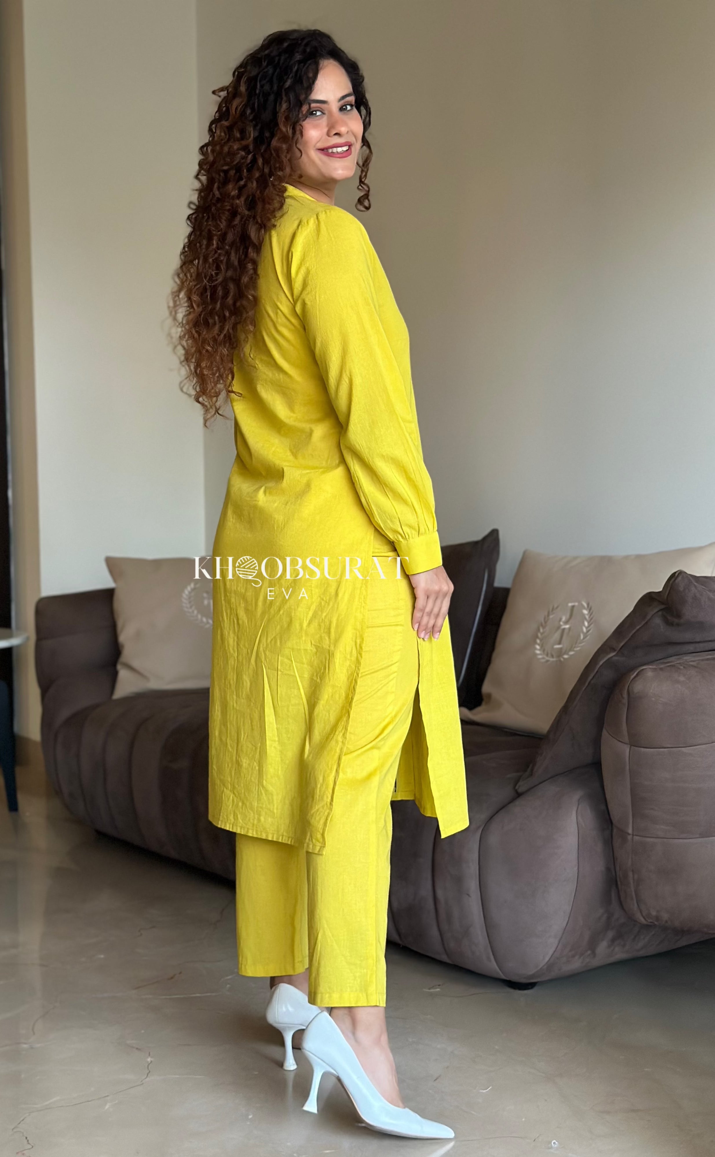 Sun Kissed Style Yellow Kurta Set