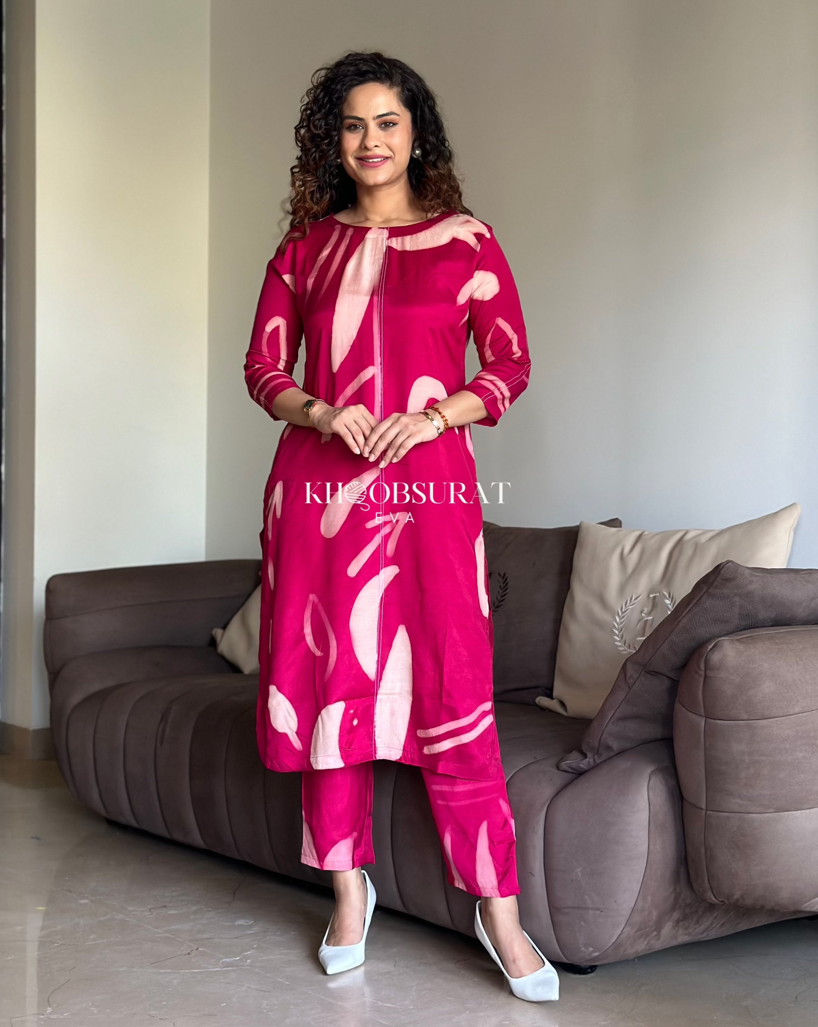 Rani Rose Pink Kurta Set