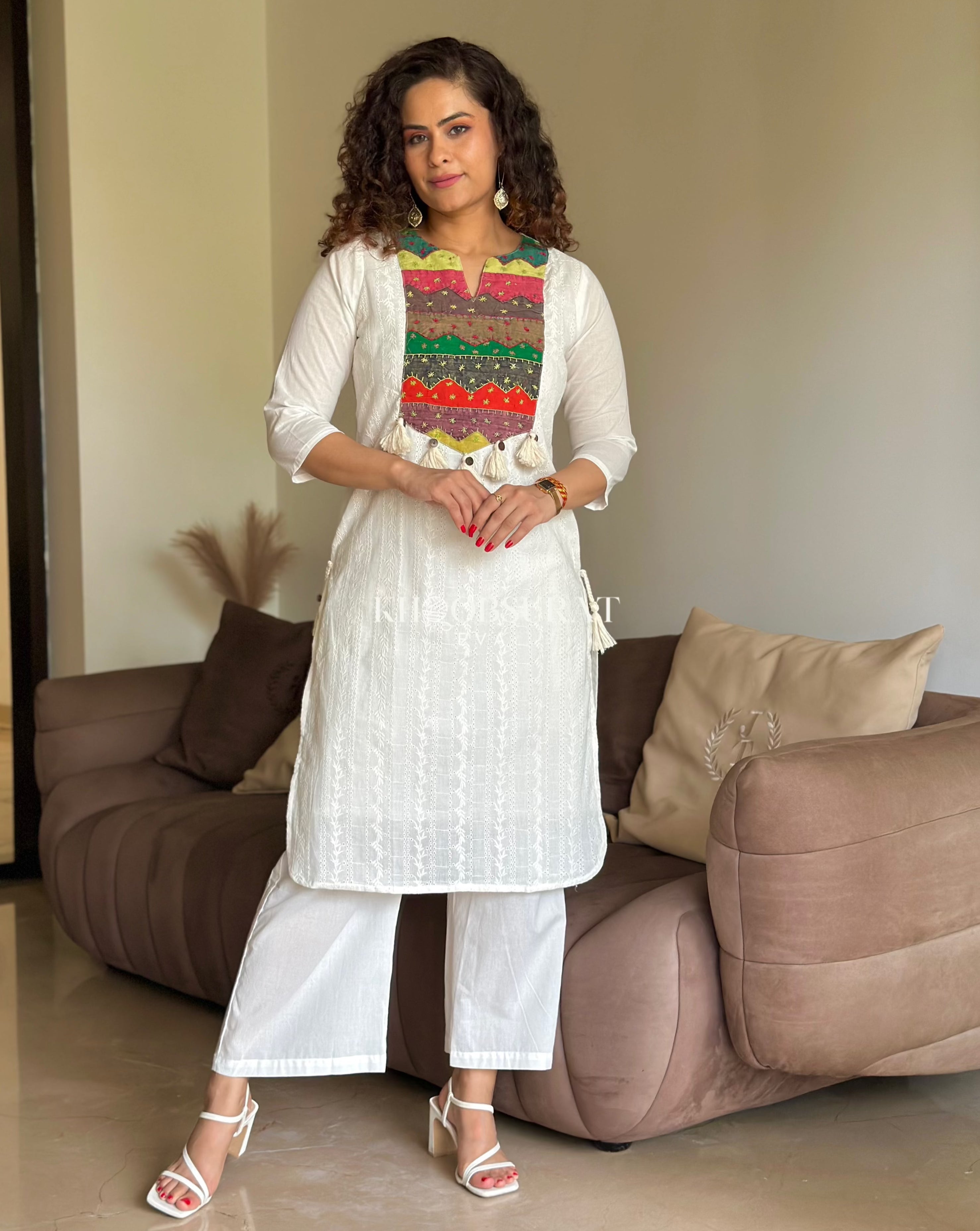 Bohemian Bliss White Kurta Set