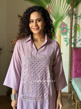 Mantra Lavender Sequin Kurta Set