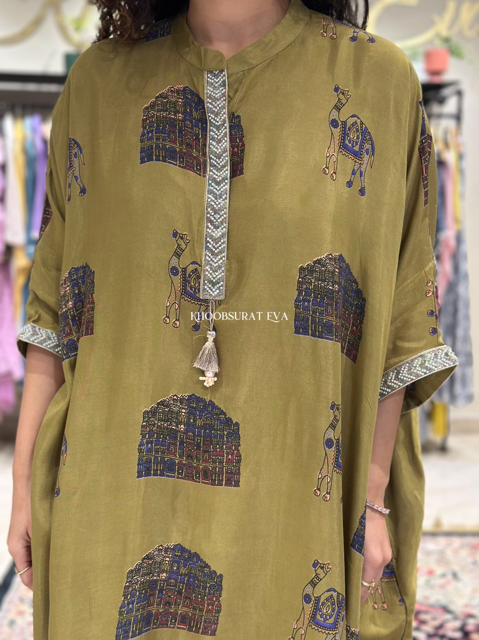 Beauty Jaipur Kaftan Tunic CoOrd Set