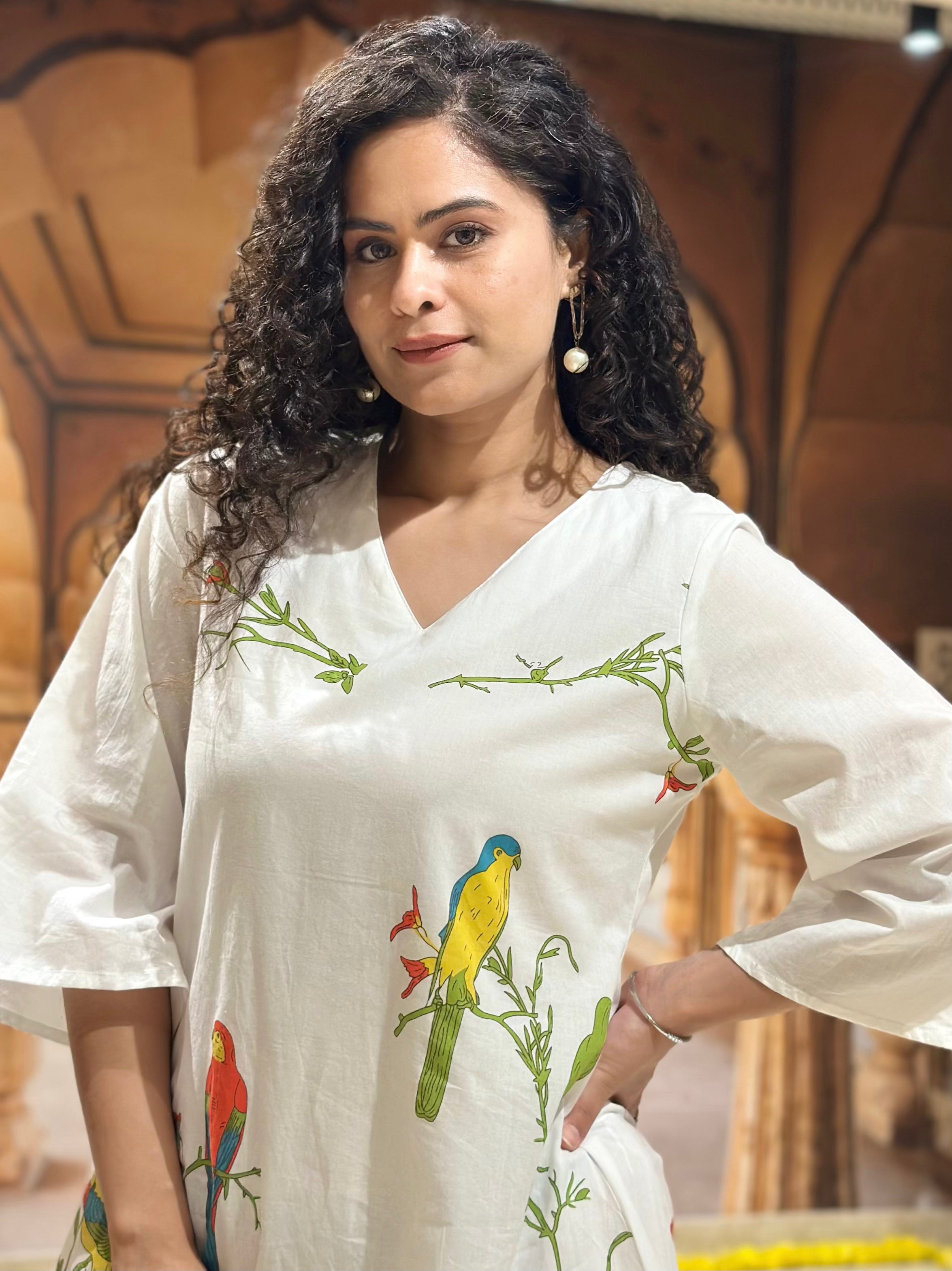 Casual Yellow Cotton Dress