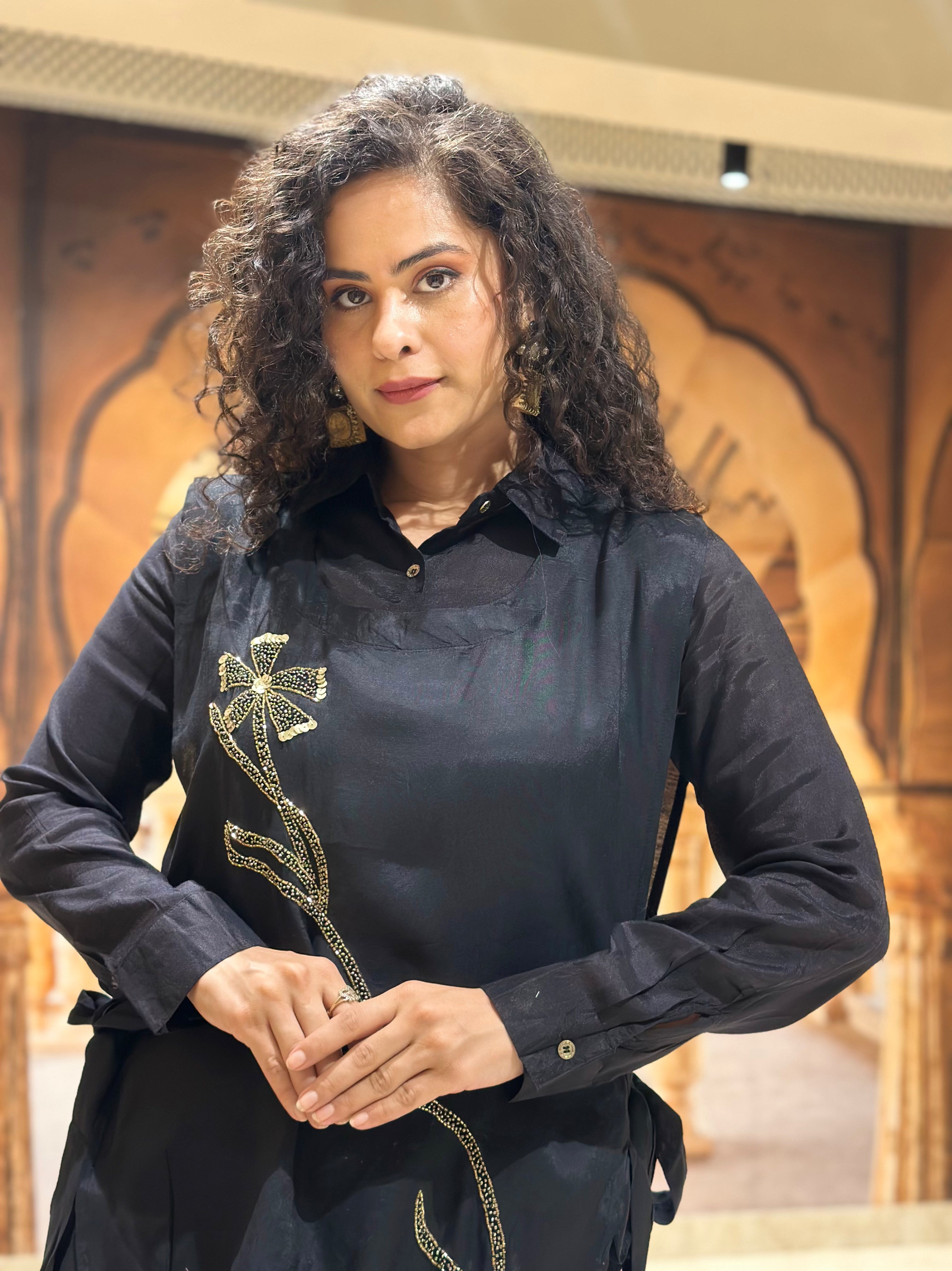 Veronica Glam Black Coord Set