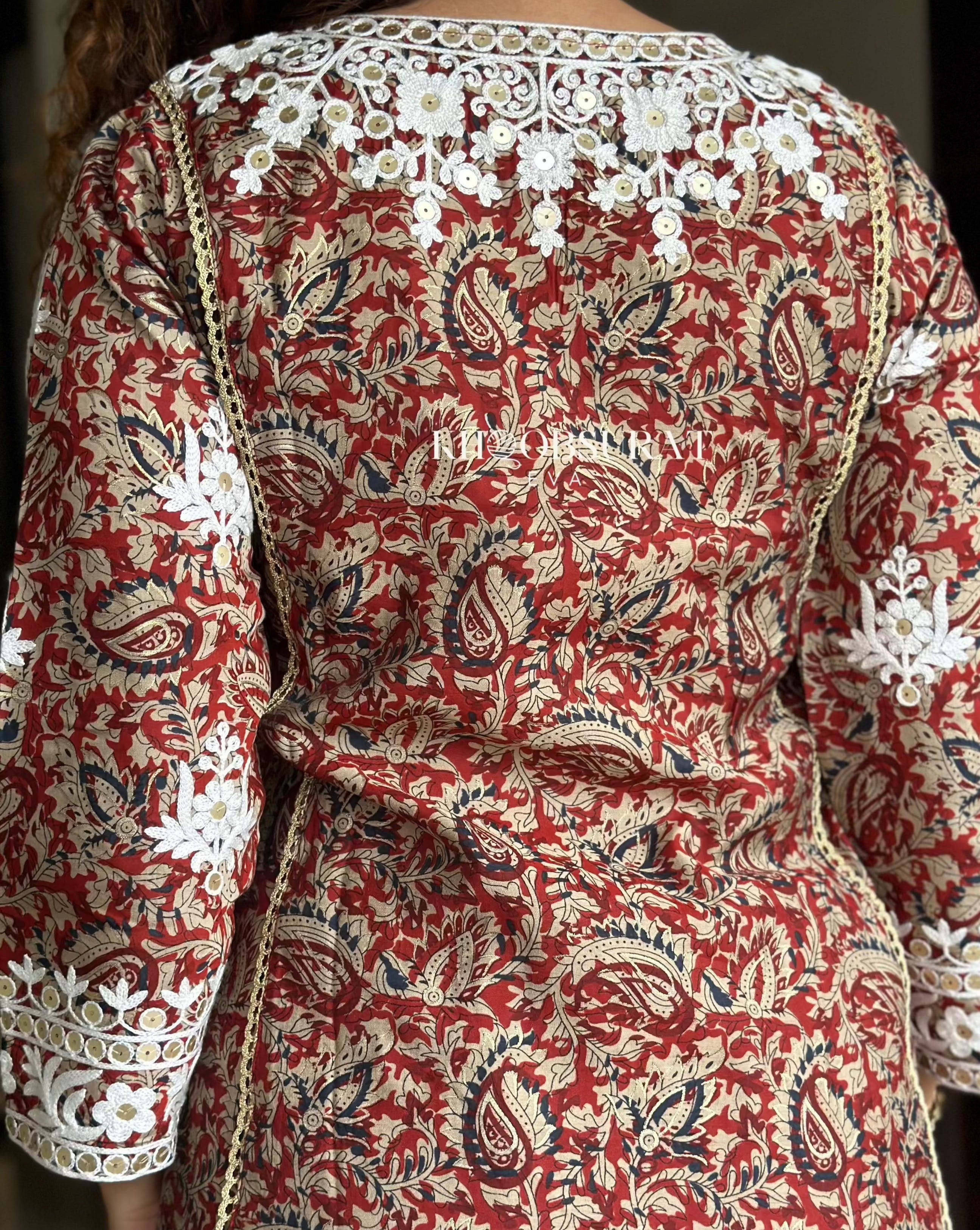 Utsav Embroidery Red Kurta Set