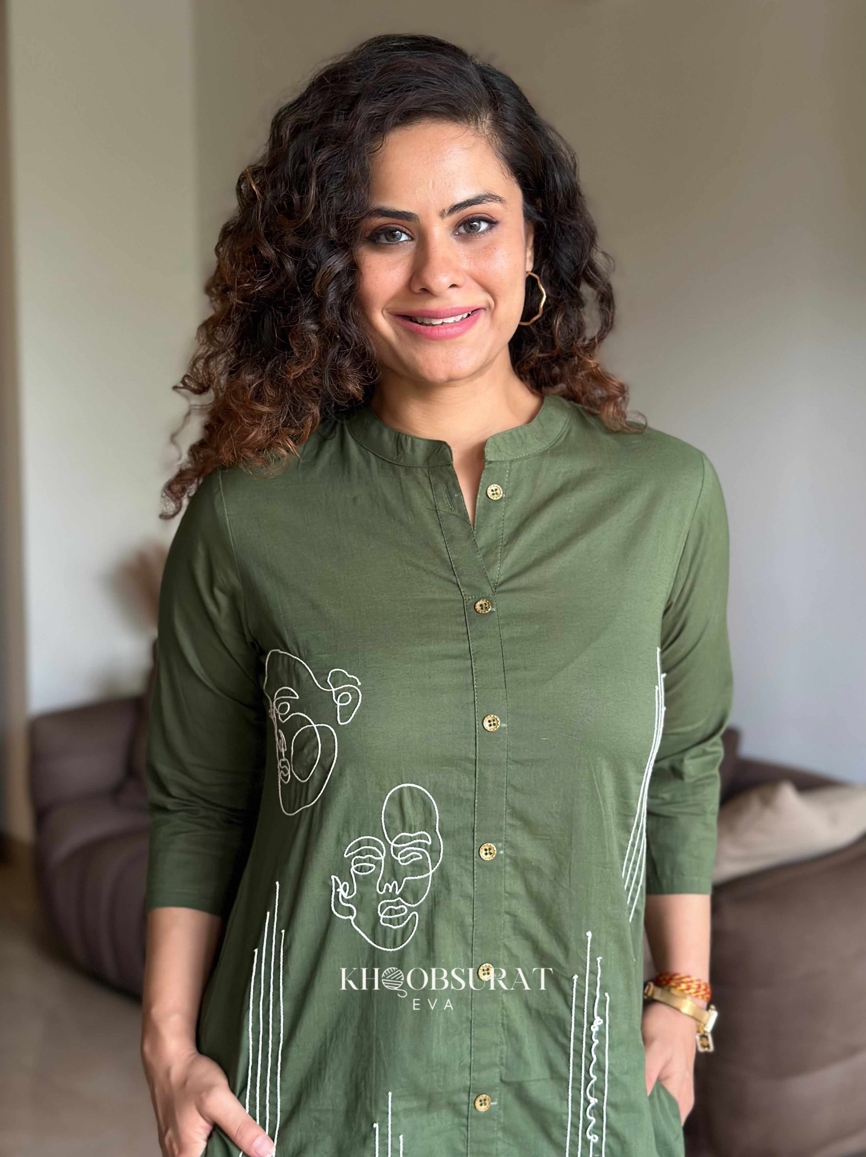 City Chic Green Kurta Set