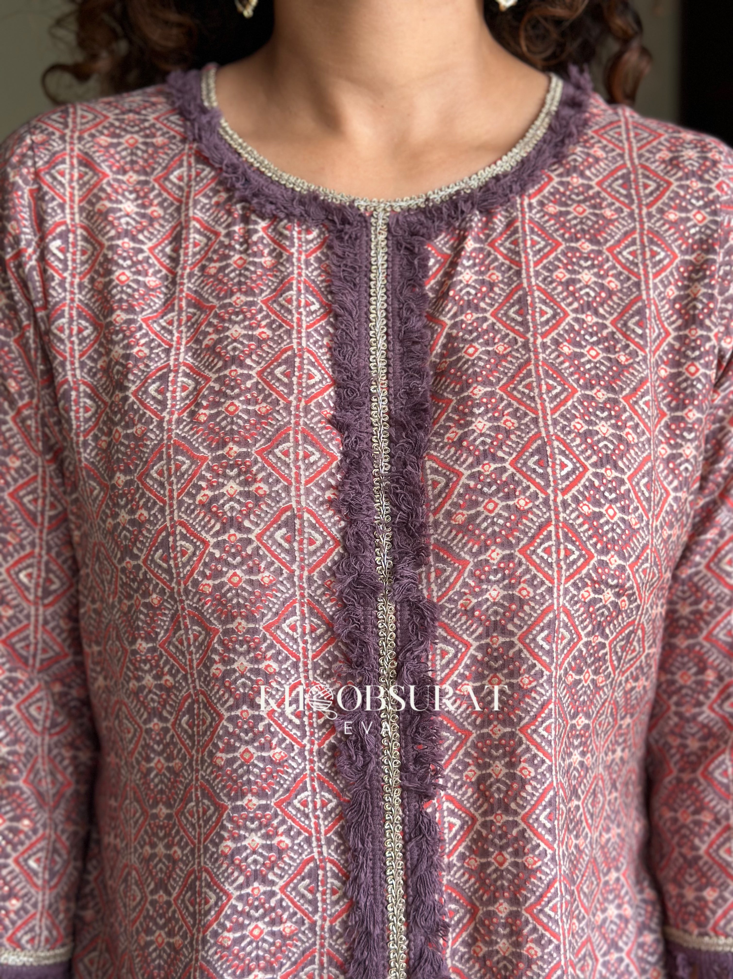 Gulmohar Pink Kurta And Tulip Pants