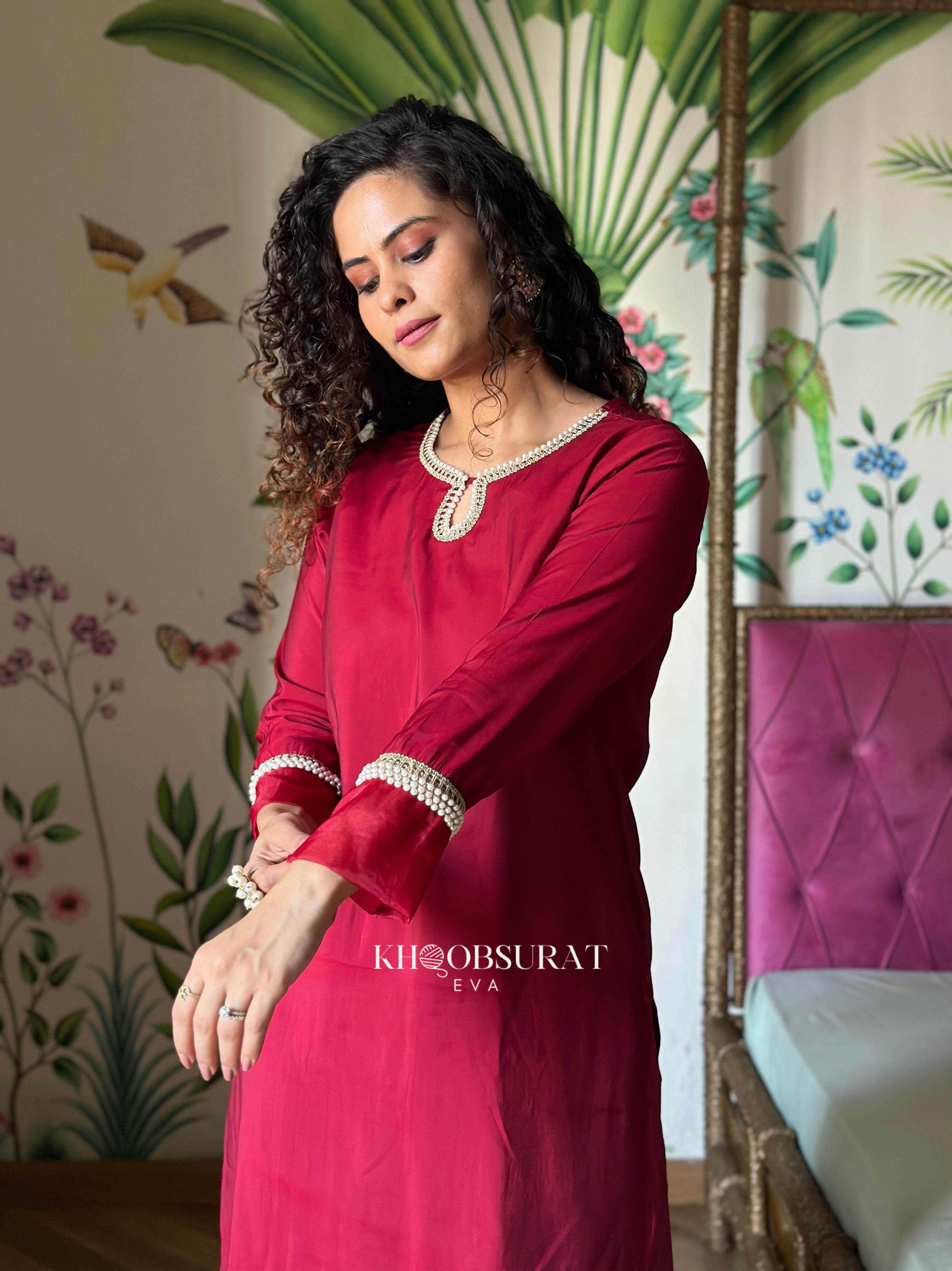 Indian Wedding Red Kurta Set