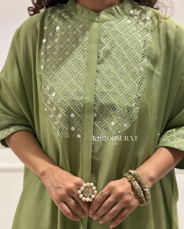 Indian Style Pistachio Kaftan Set