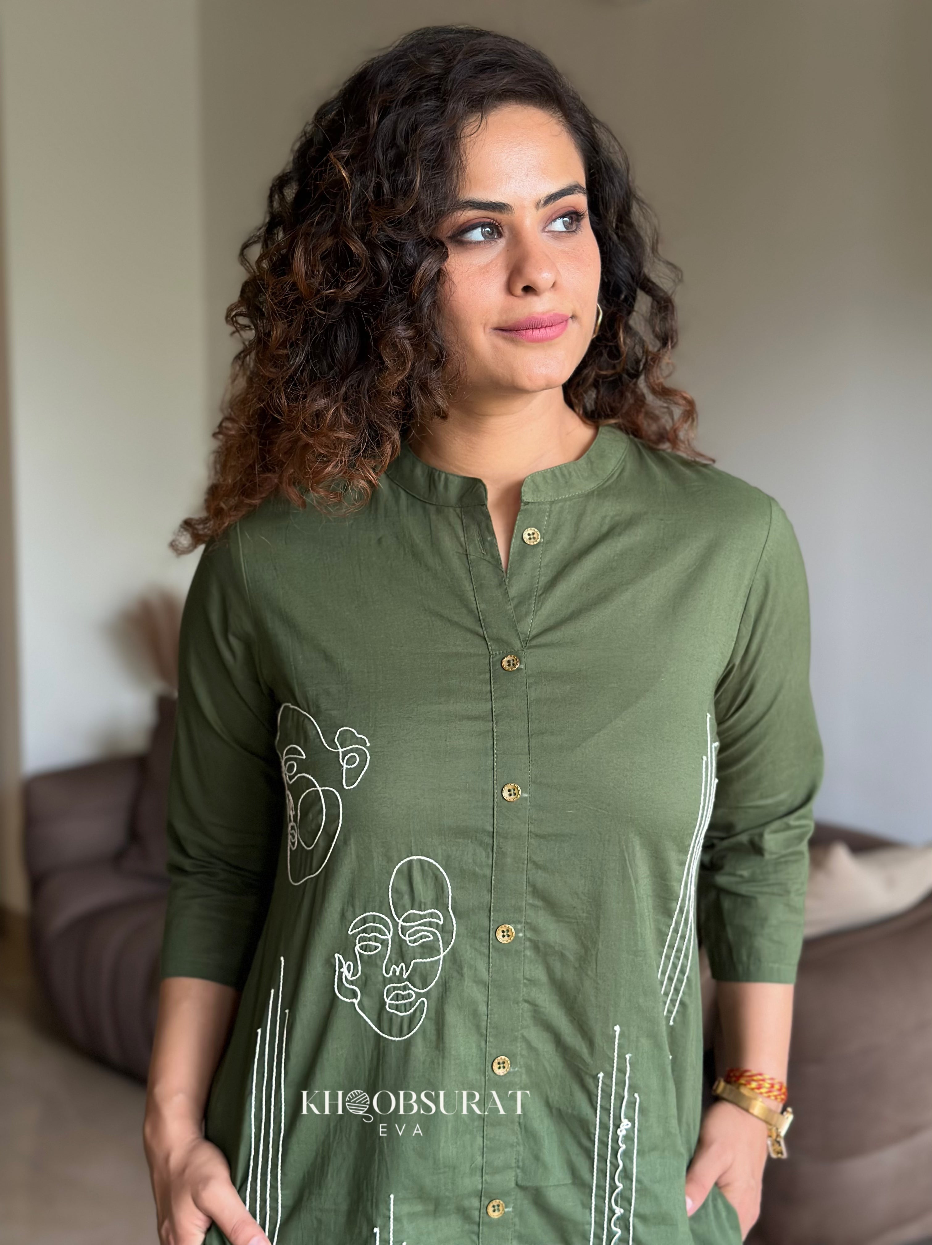 City Chic Green Kurta Set