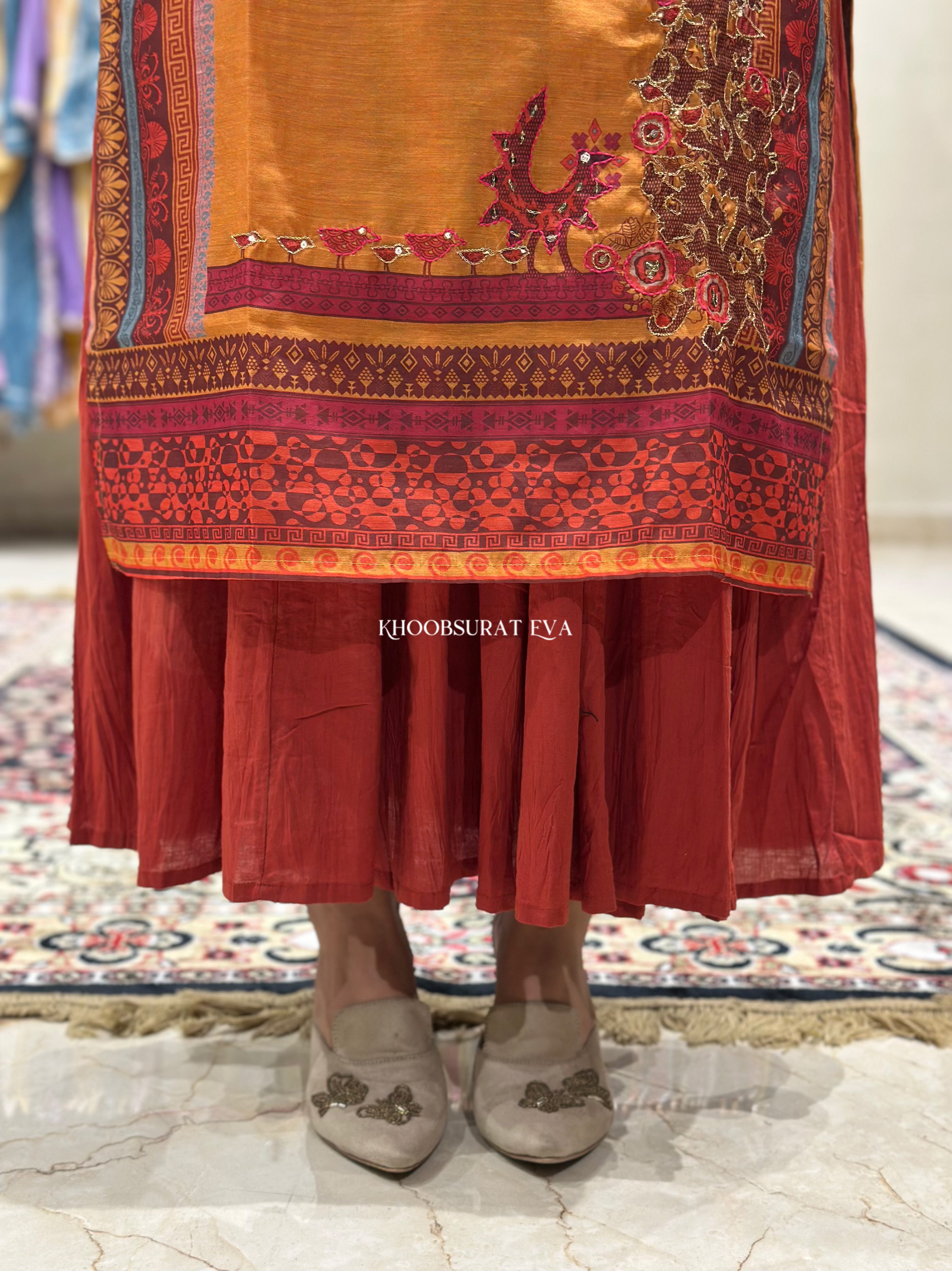 kashmkash Red Kurta Set