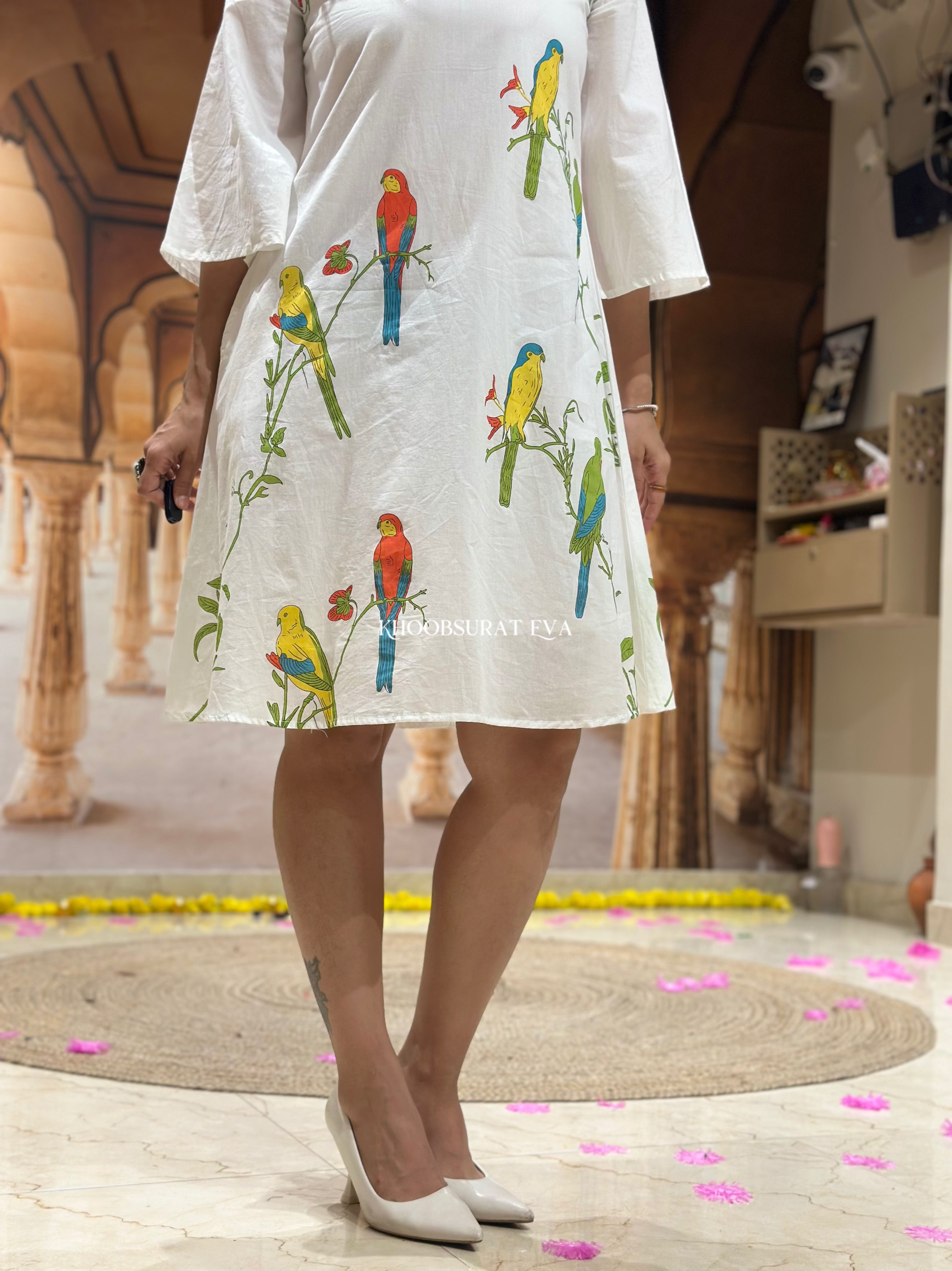 Casual Yellow Cotton Dress