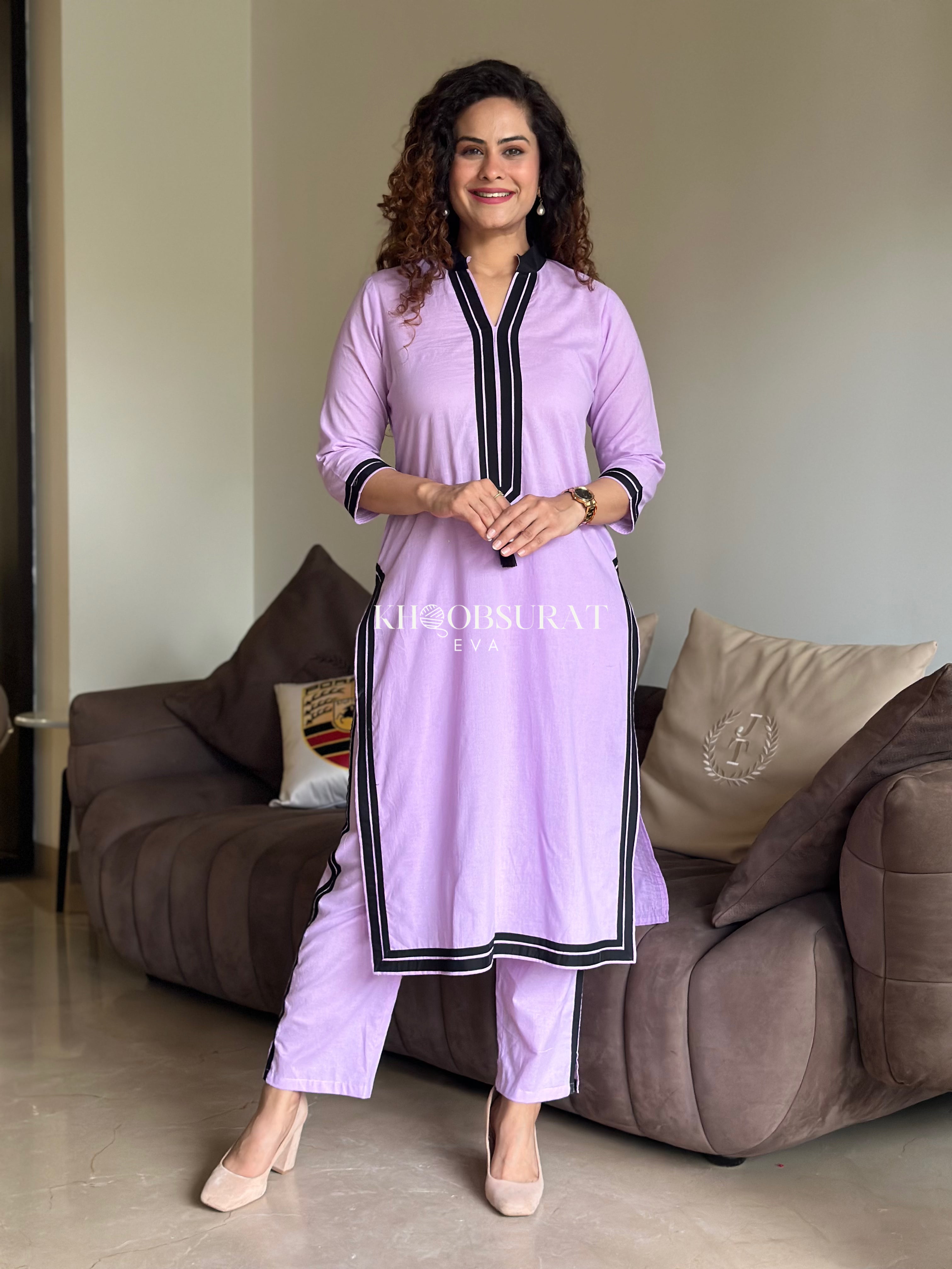 Cool Comfort Purple Kurta Set