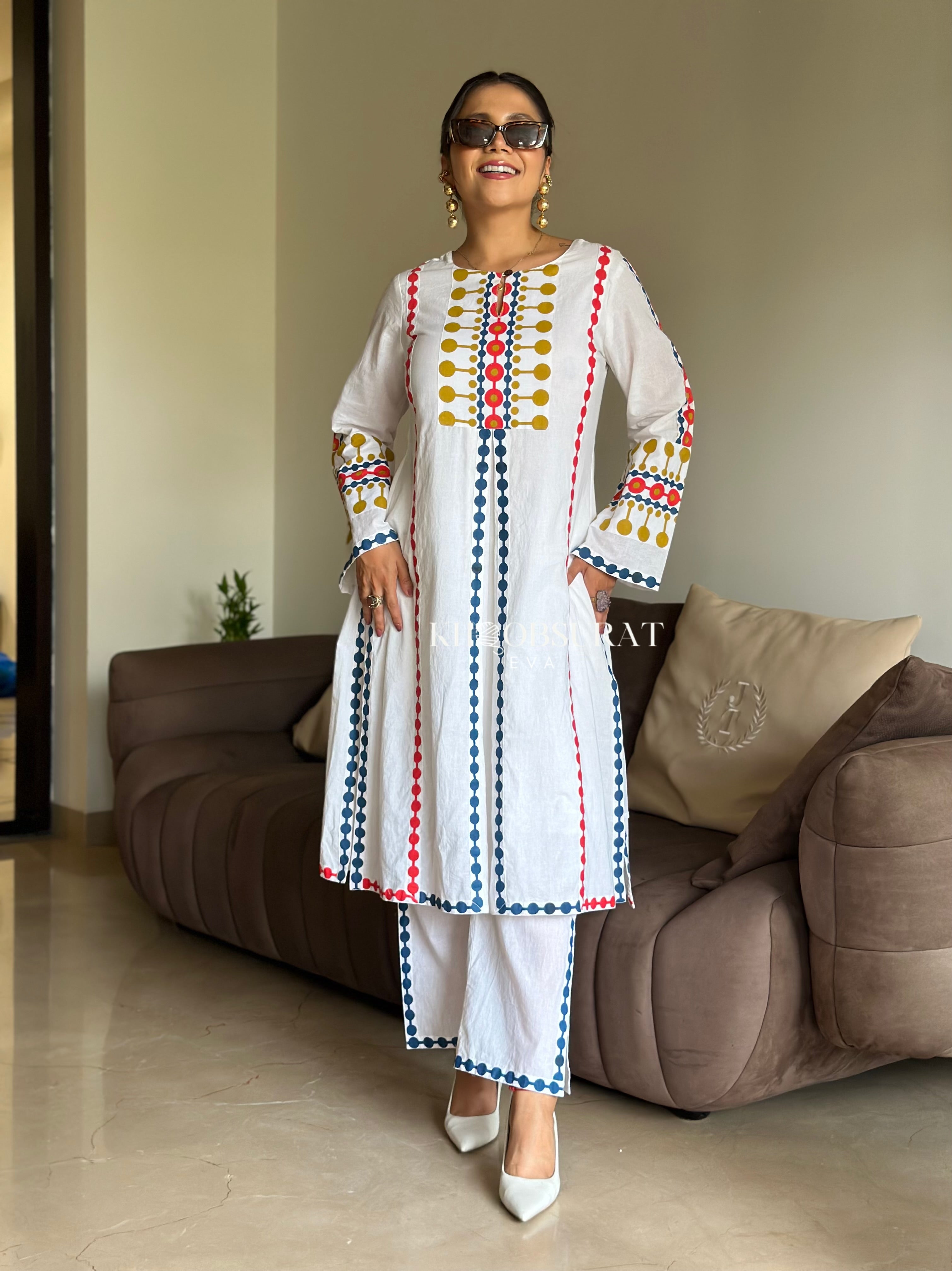 Anokhi Adorn White kurta set