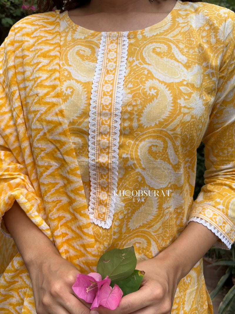 Sunflower Yellow Kurta Suit Set