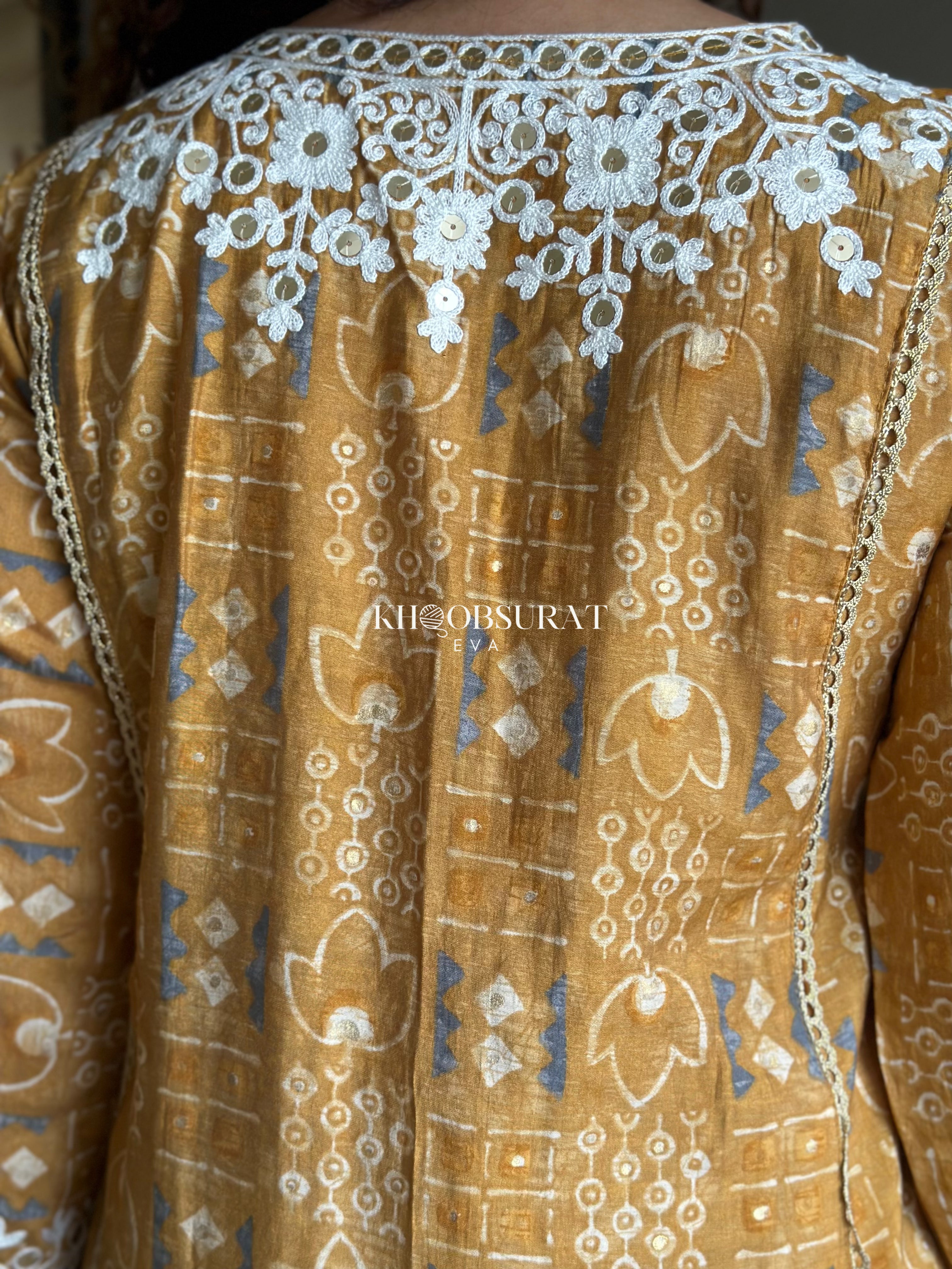 Amber A-line Yellow Kurta Set