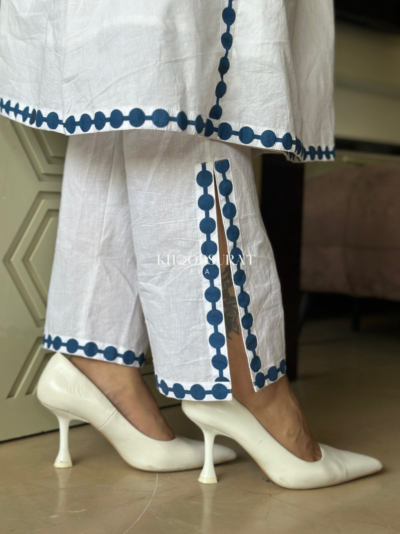  Santorini White A-Line Kurta Set 