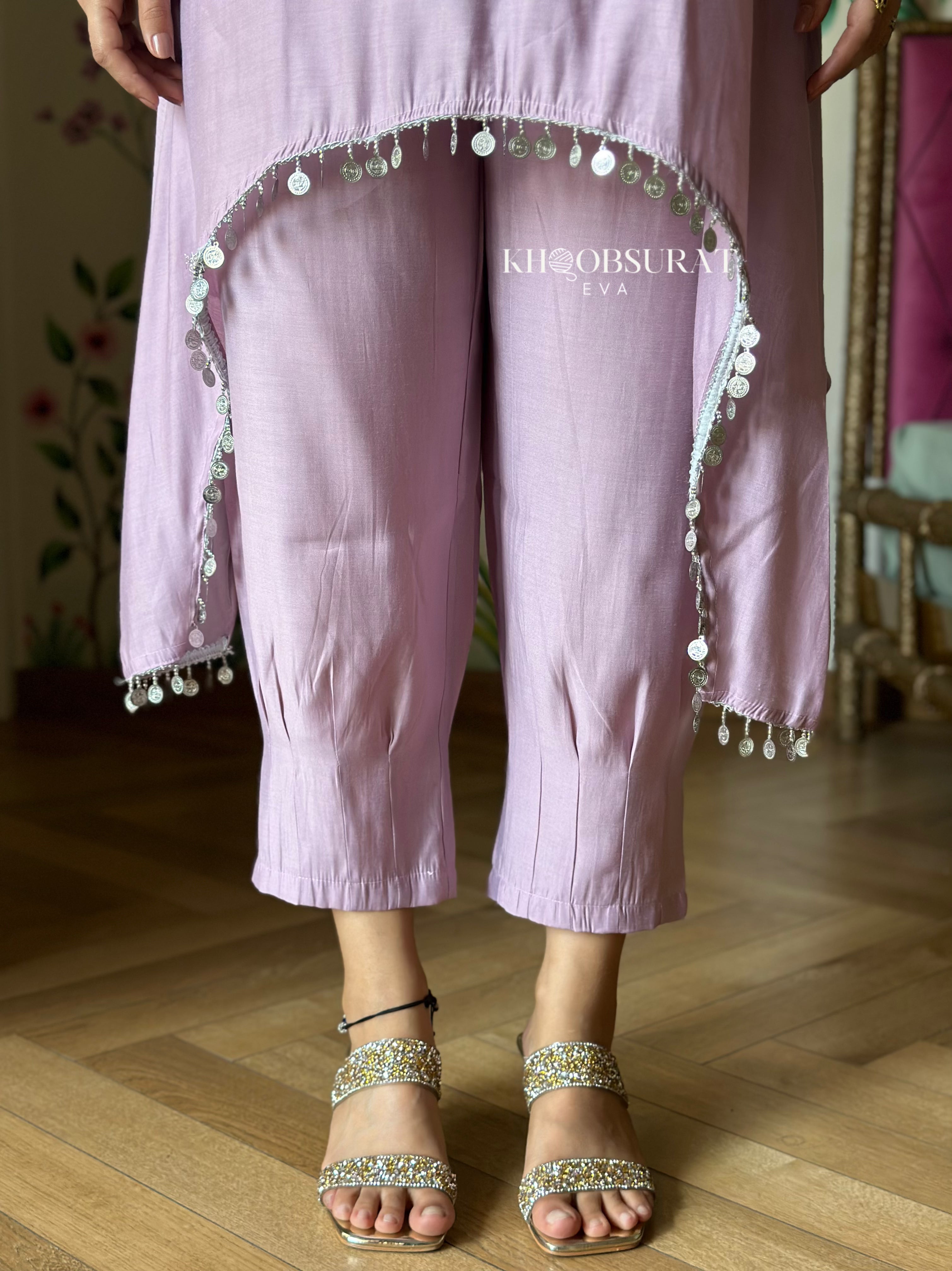 Mantra Lavender Sequin Kurta Set