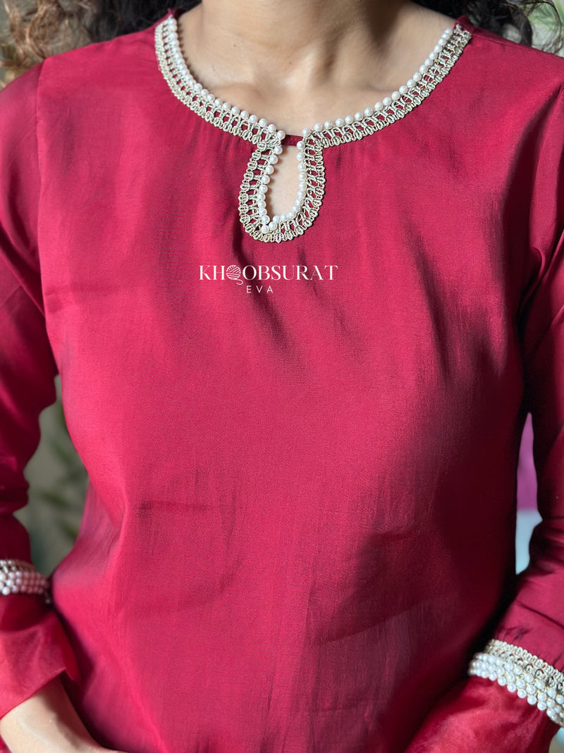 Indian Wedding Red Kurta Set